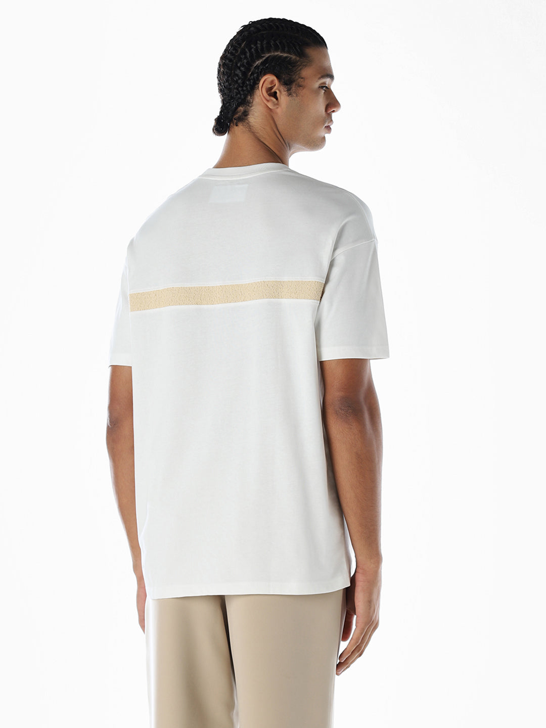 Contrast Pocket Cotton Oversized T-shirt