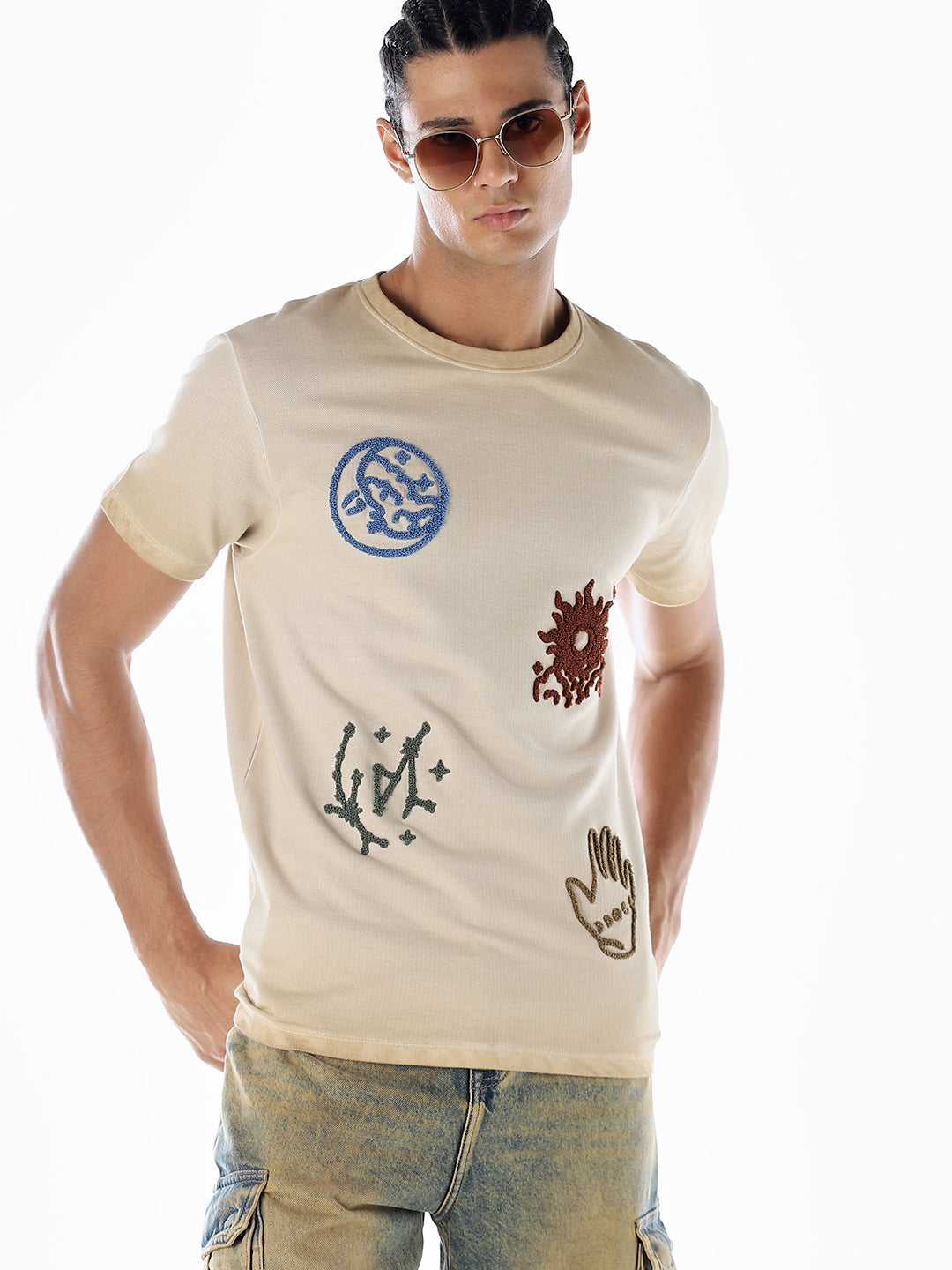 Embroidered Crew Neck T-shirt