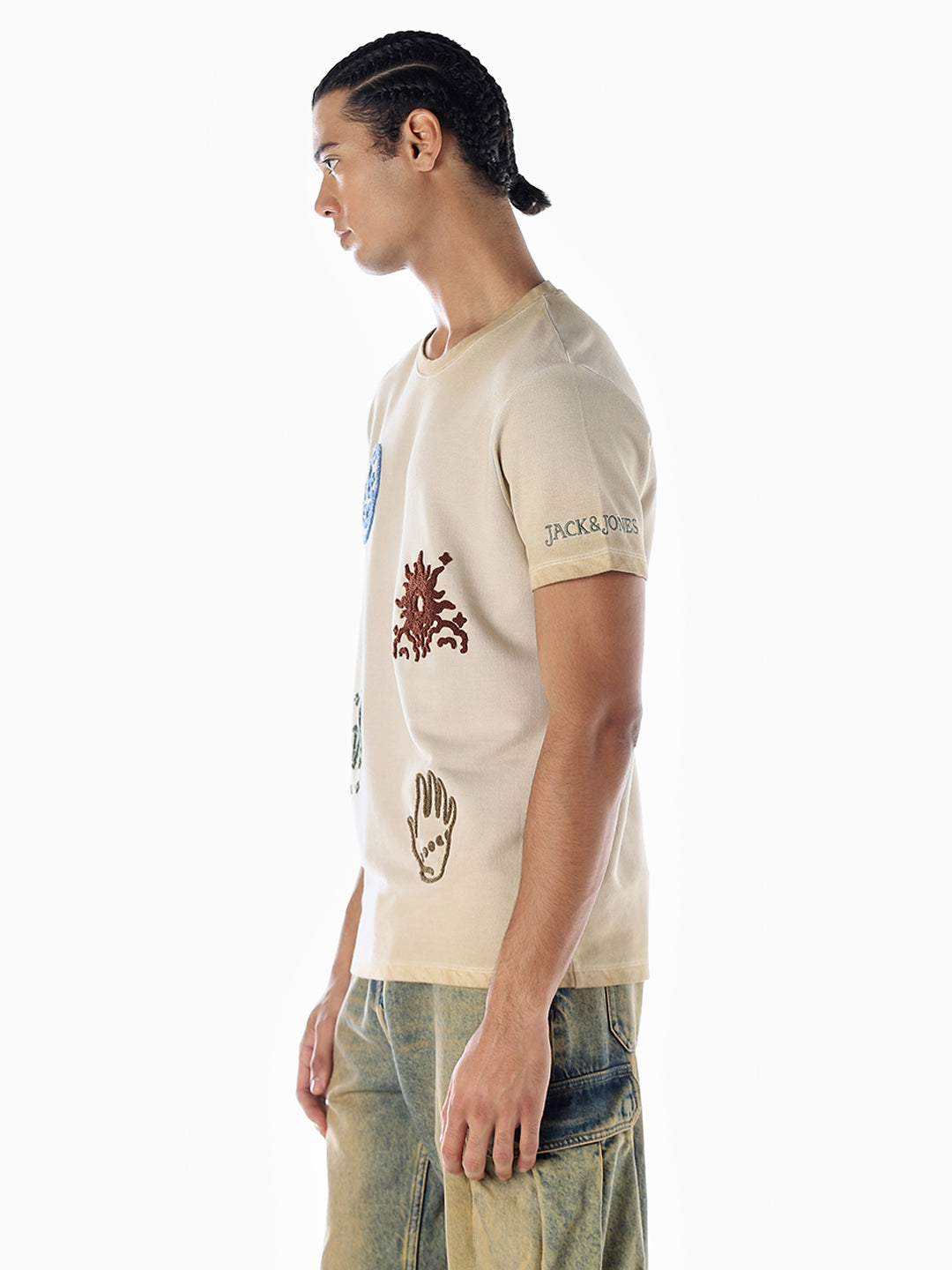 Embroidered Crew Neck T-shirt