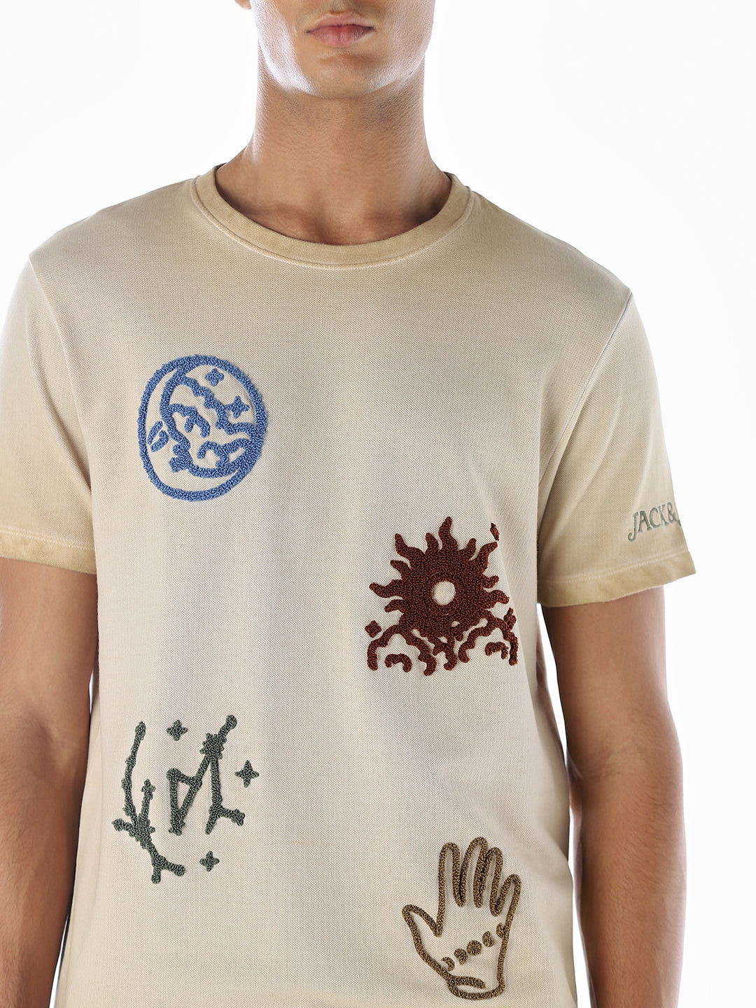 Embroidered Crew Neck T-shirt