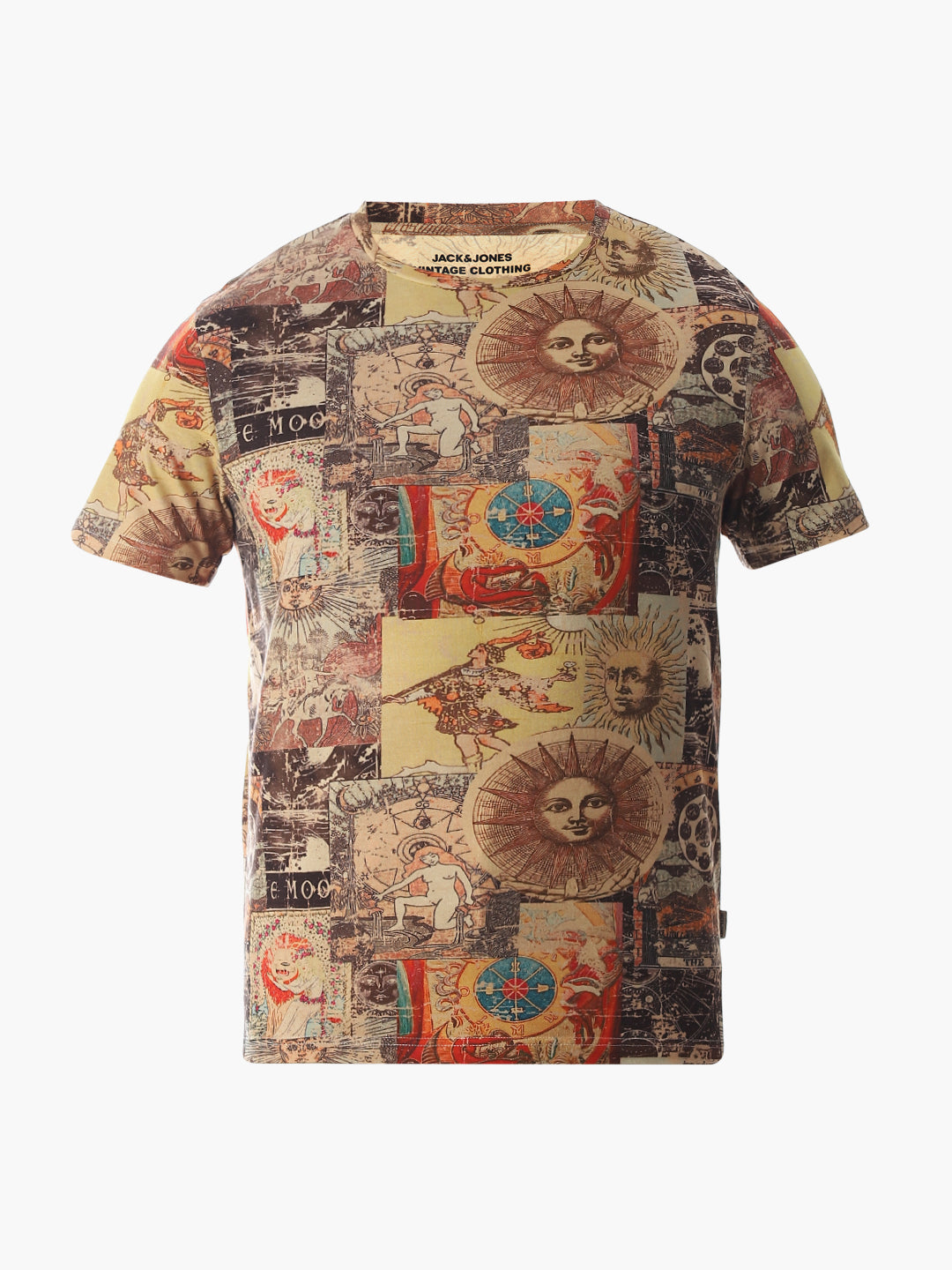 Brown Graphic Print Cotton T-shirt