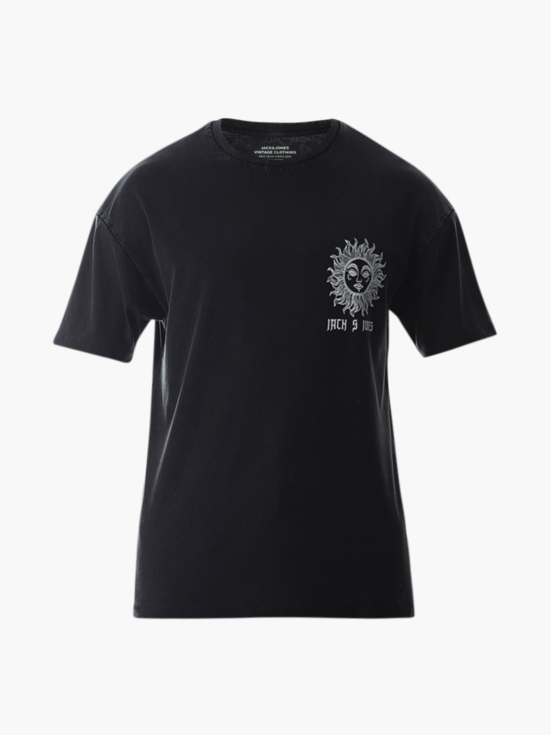 Black Printed Boxy Fit T-shirt