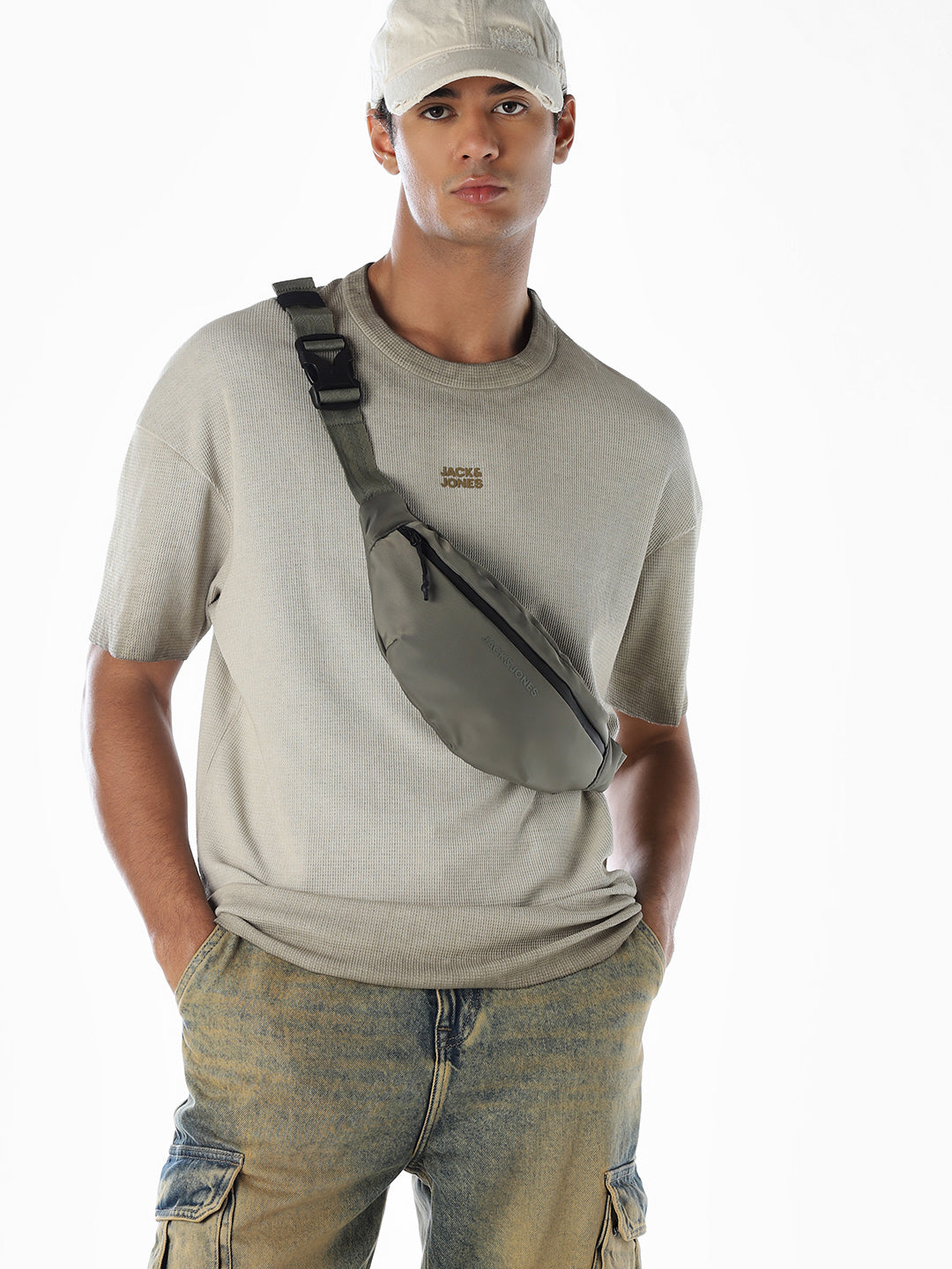 Washed Cotton Crew Neck T-shirt