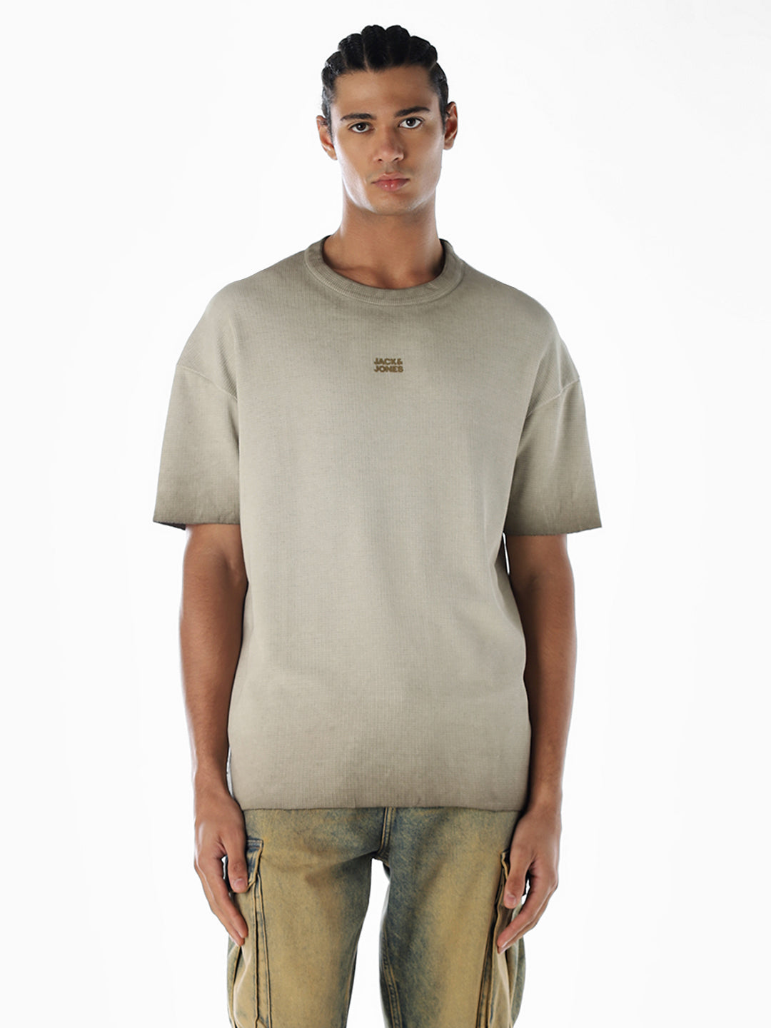 Washed Cotton Crew Neck T-shirt