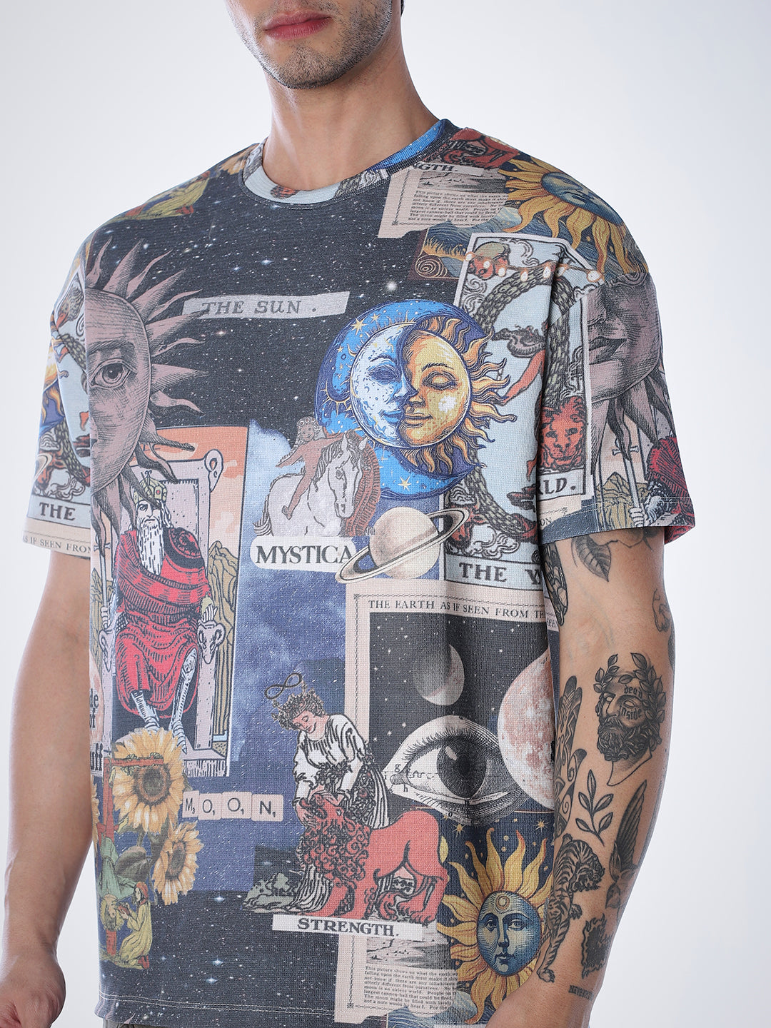 Printed Crew Neck Oversized T-shirt