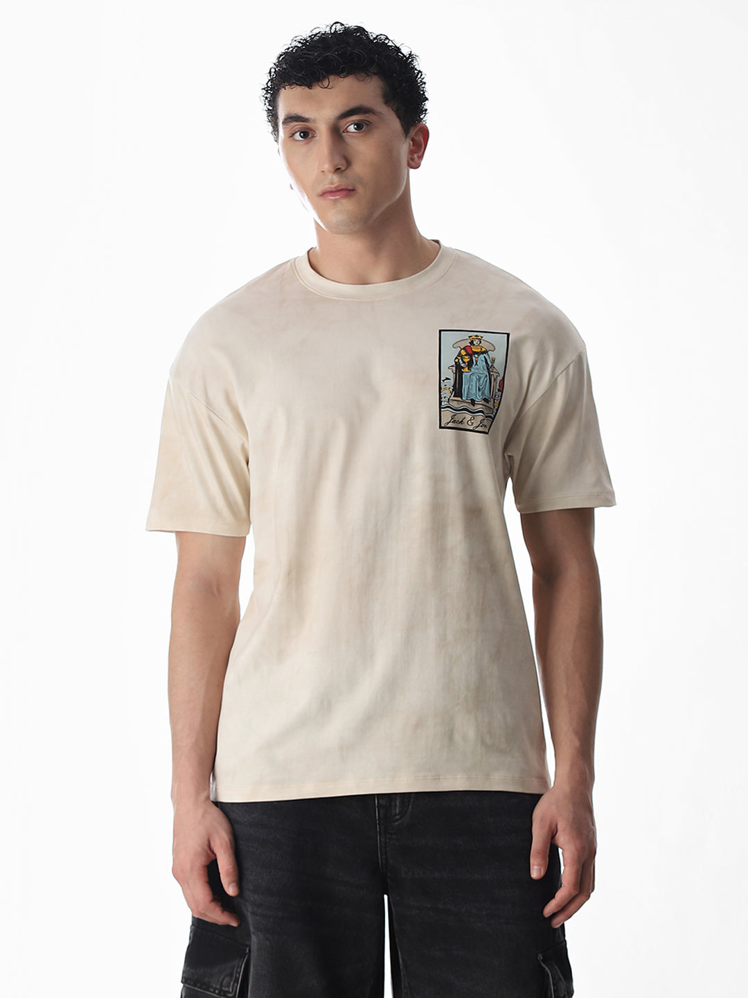 Tarot Card Printed Boxy Fit T-shirt