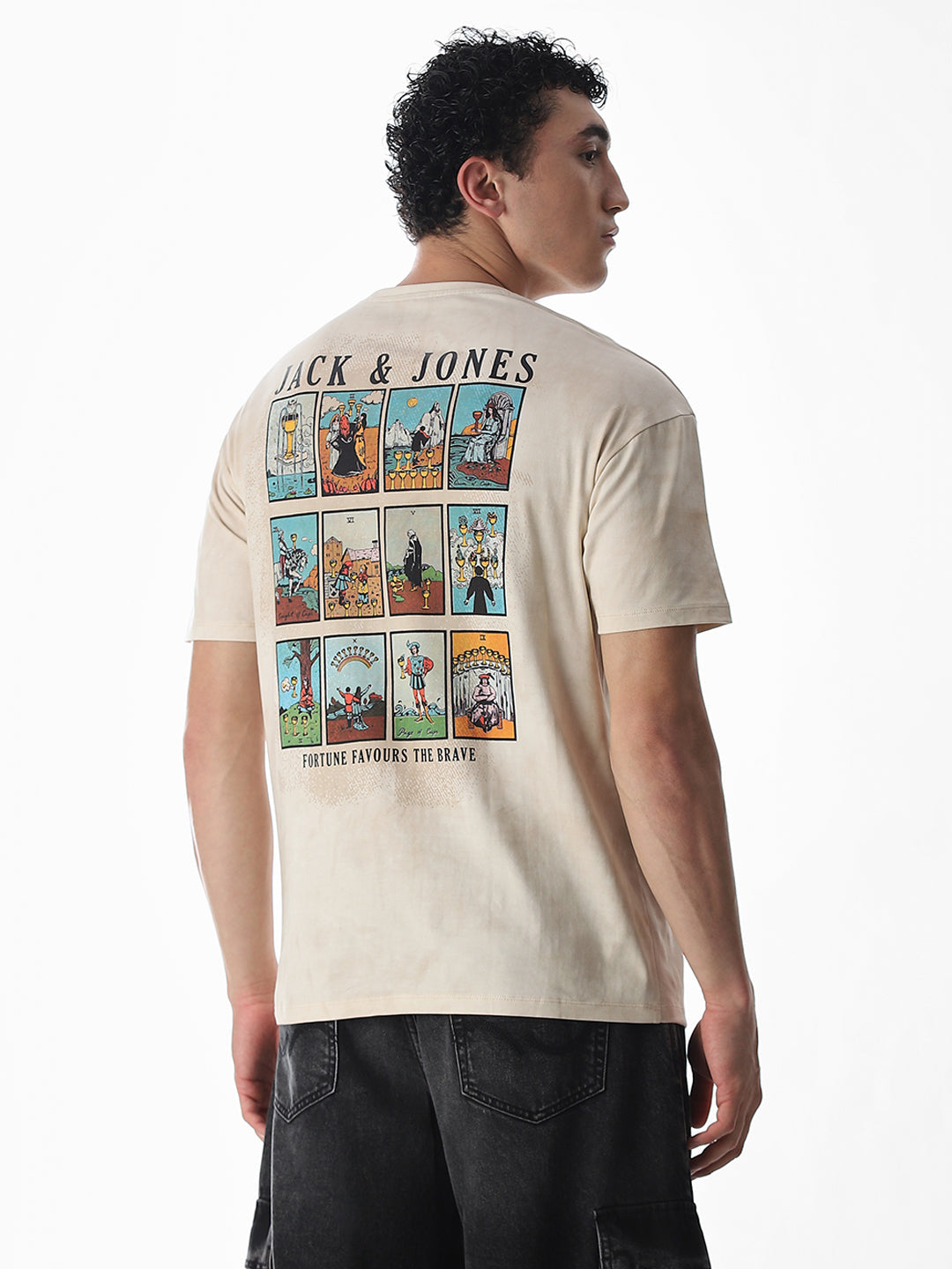 Tarot Card Printed Boxy Fit T-shirt