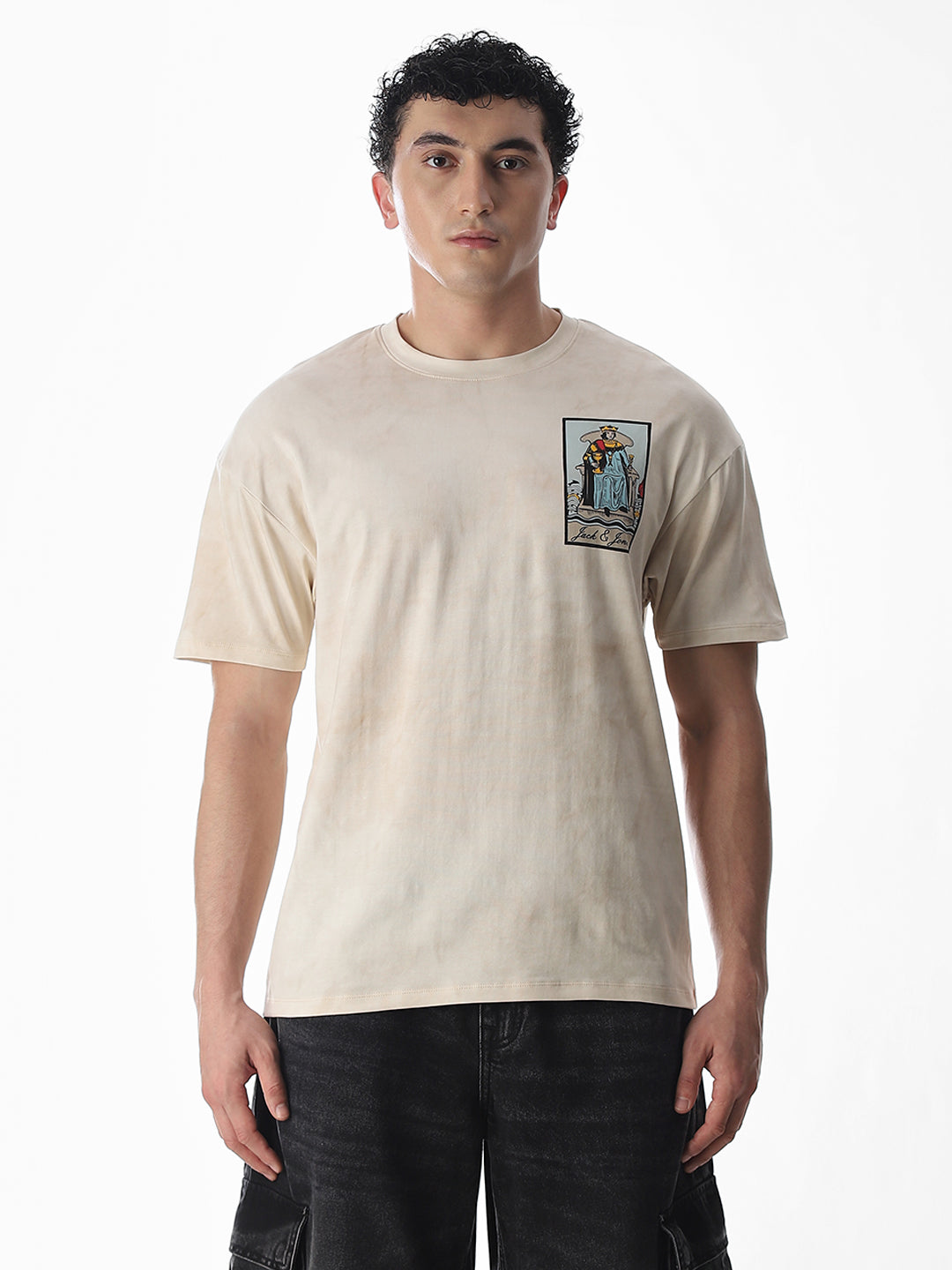 Tarot Card Printed Boxy Fit T-shirt