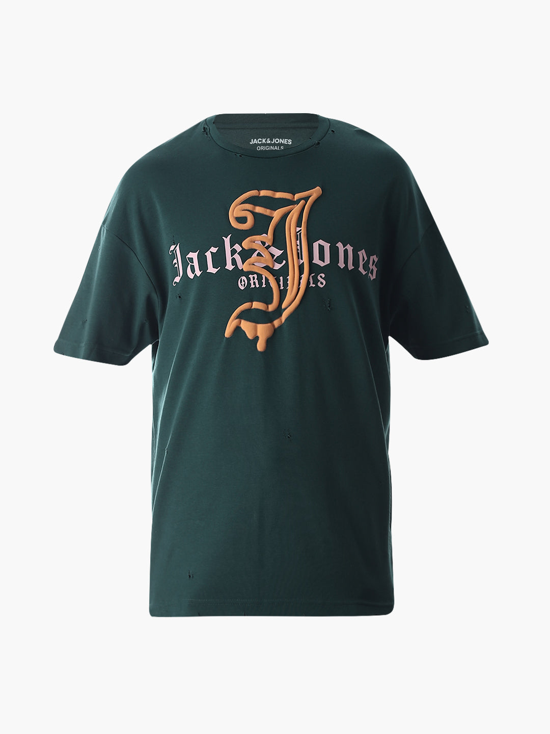 Green Logo Print Boxy Fit T-shirt