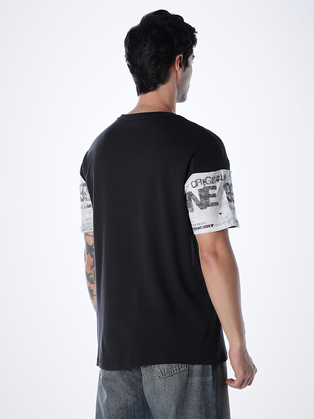 Patchwork Cotton Oversized T-shirt