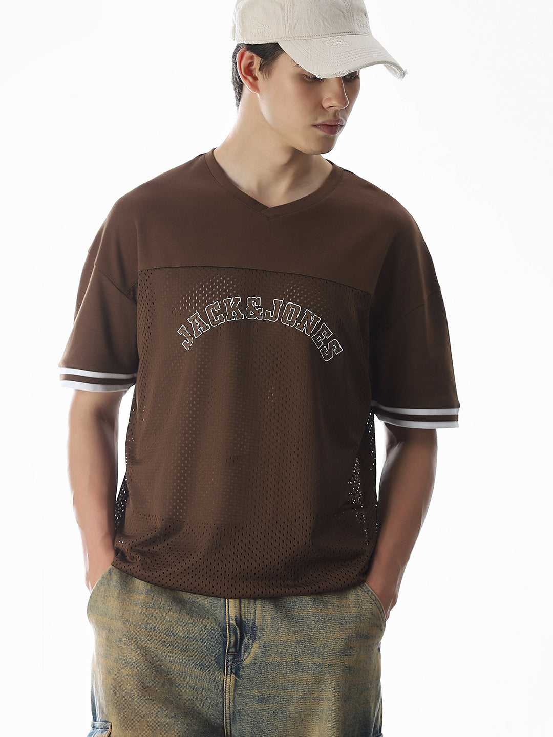 Brown Varsity Boxy Fit T-shirt