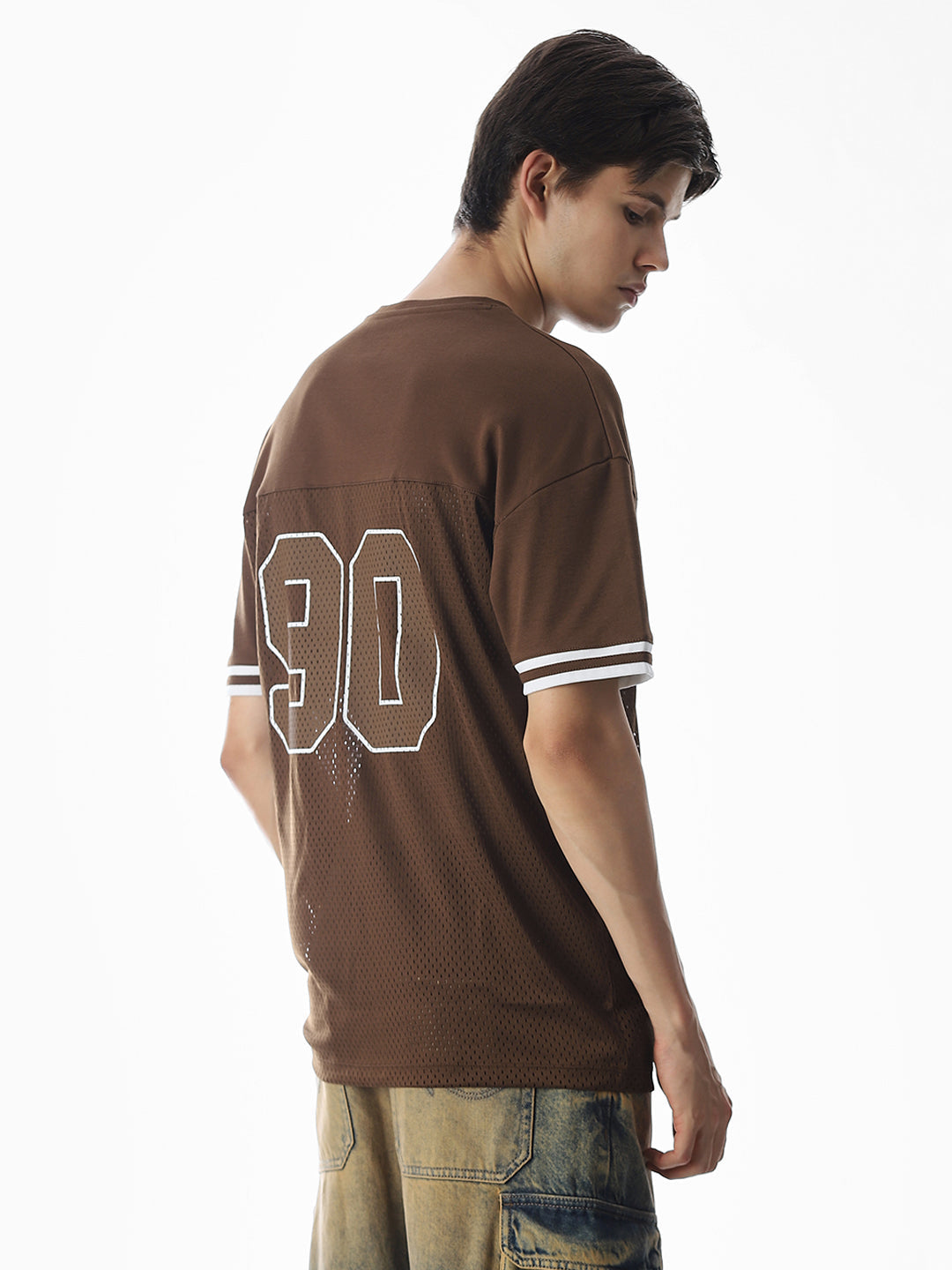 Brown Varsity Boxy Fit T-shirt