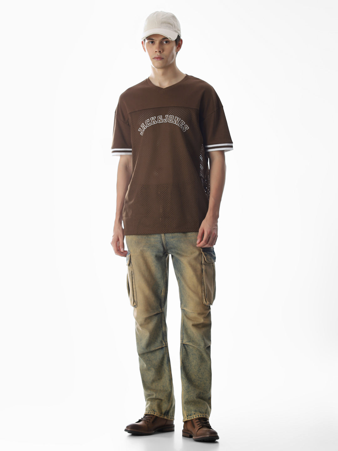 Brown Varsity Boxy Fit T-shirt