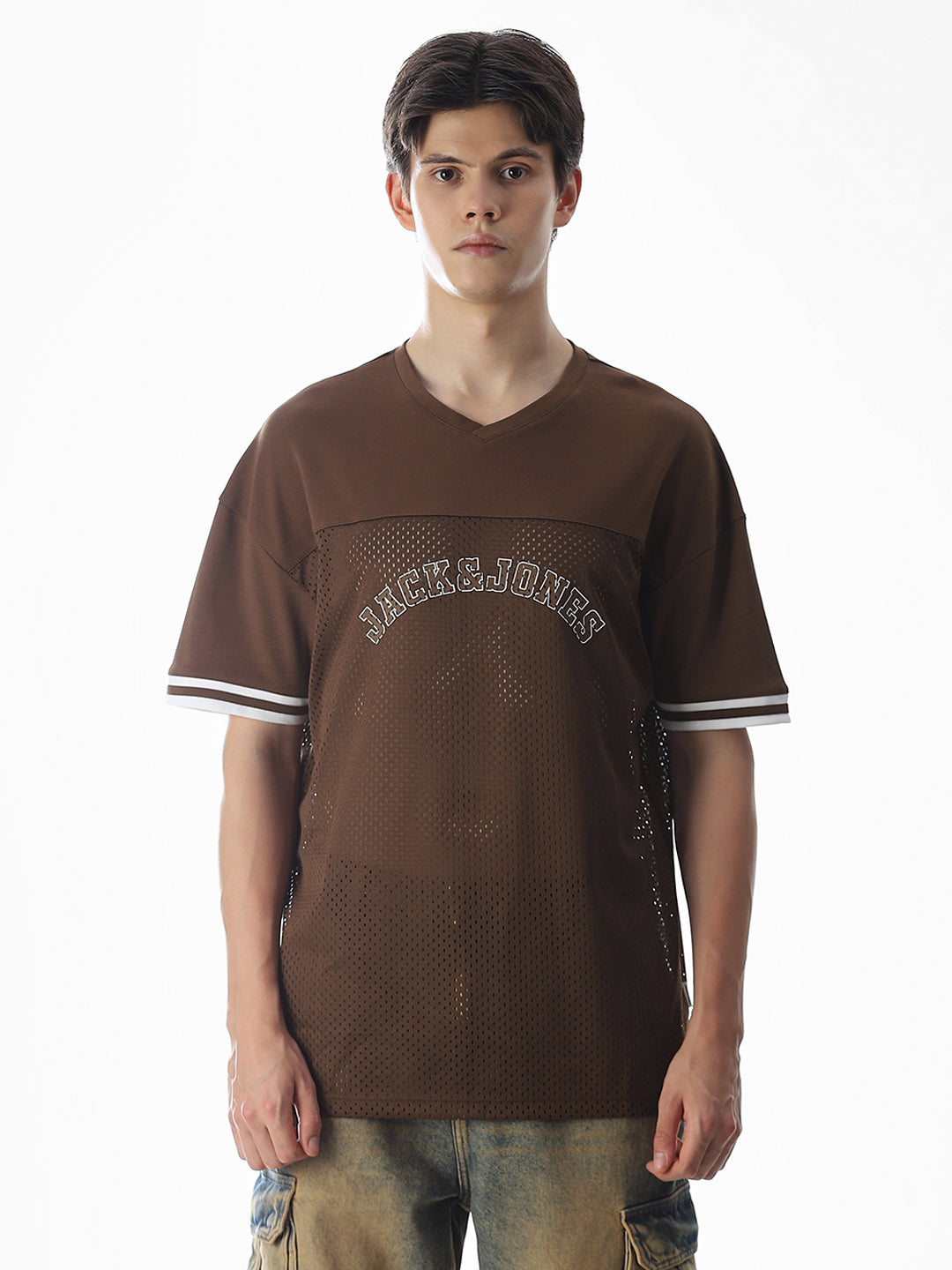Brown Varsity Boxy Fit T-shirt