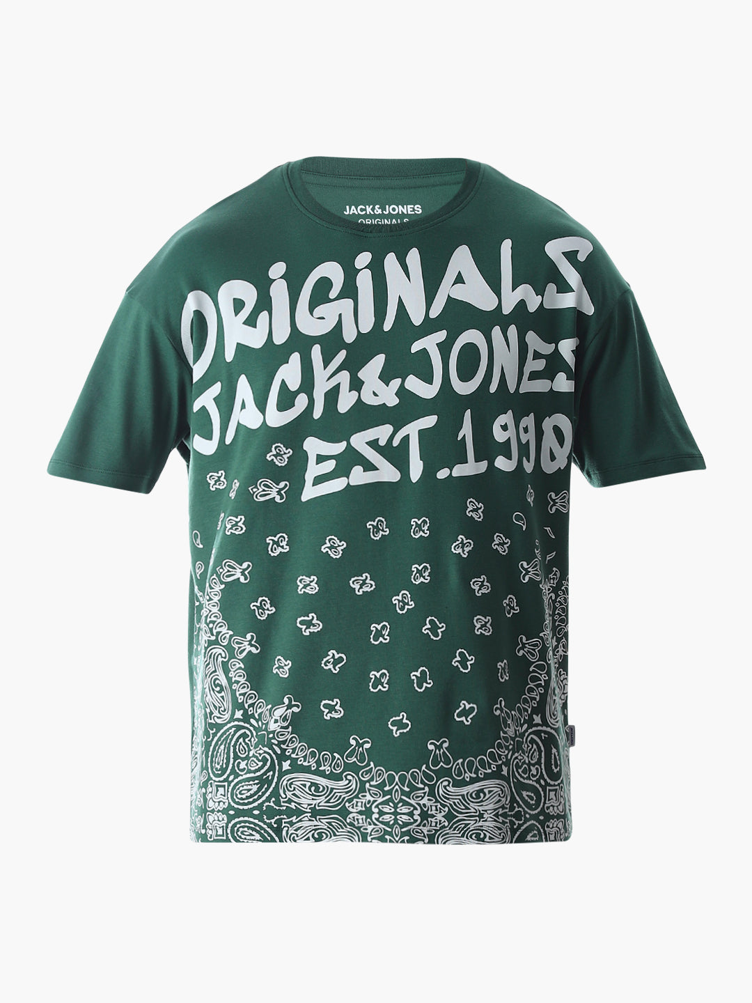 Green Logo Print Boxy Fit T-shirt