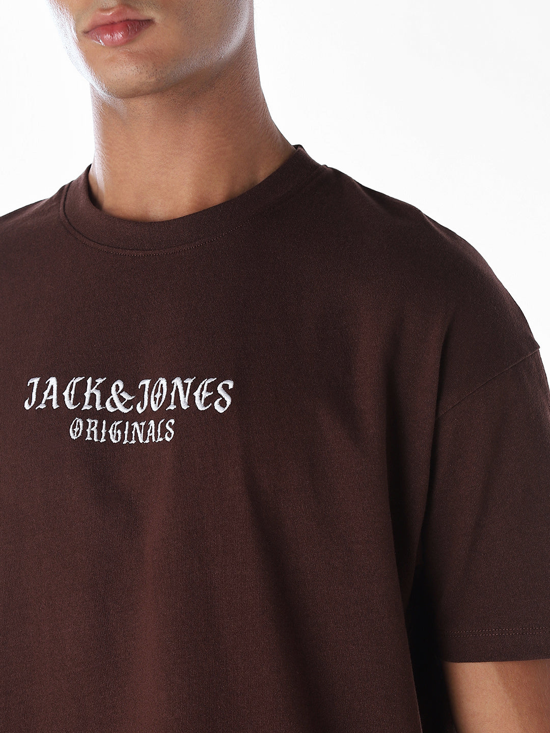 Embroidered Text Oversized T-shirt