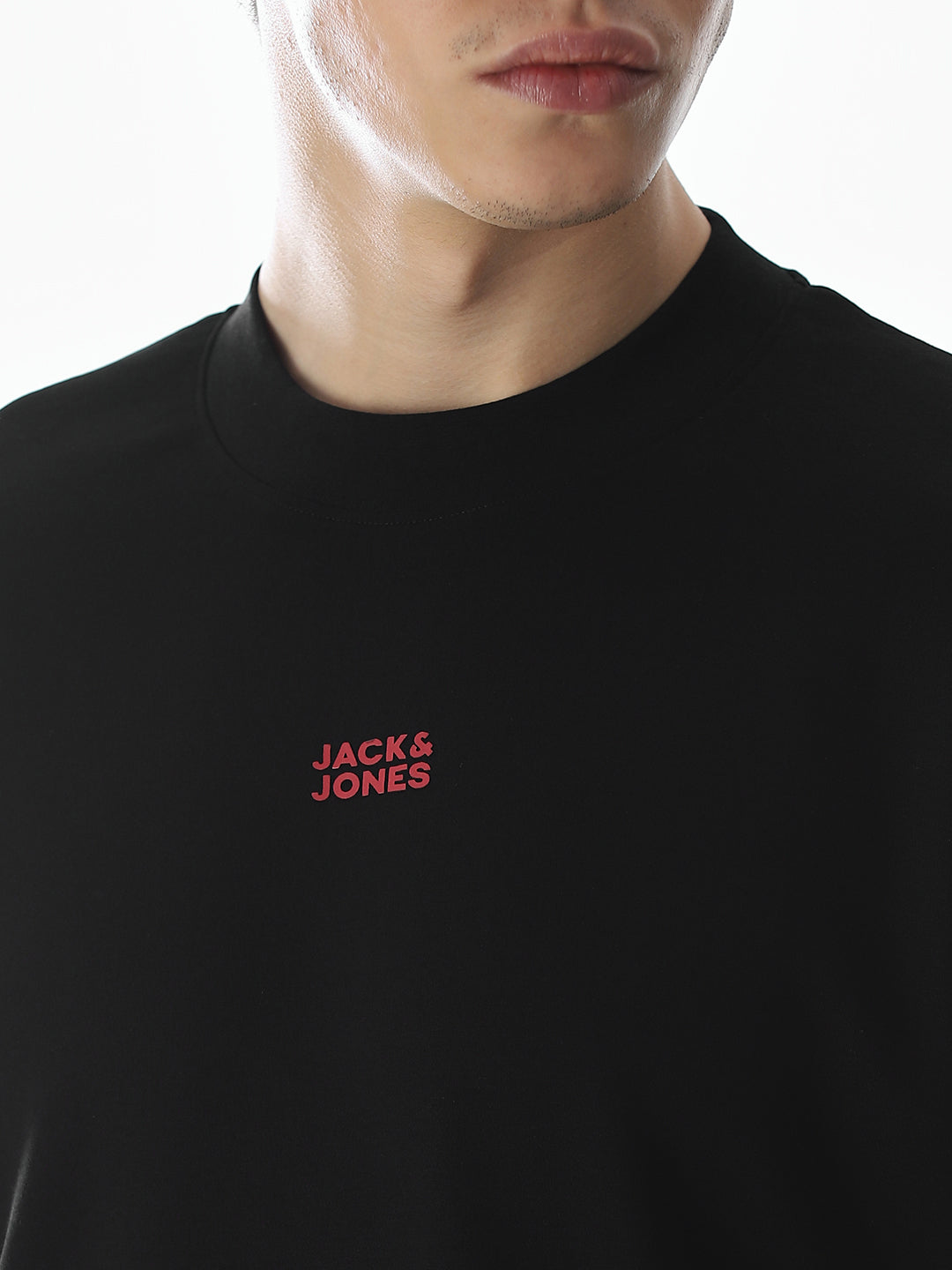 Black Logo Print Oversized T-shirt