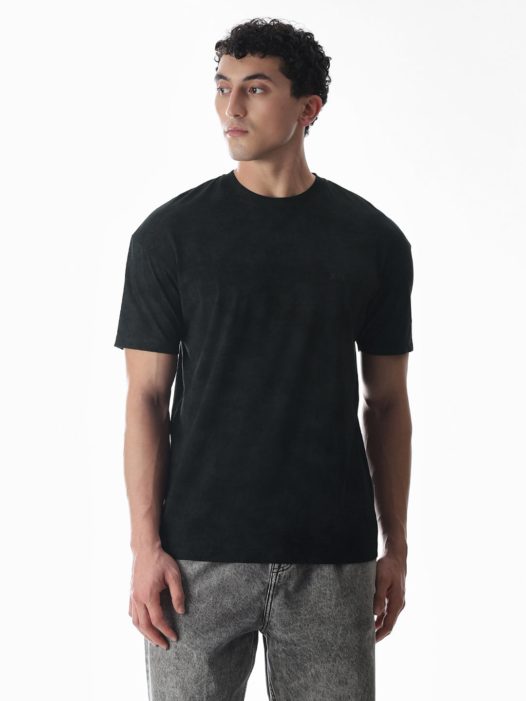 Black Cotton Oversized T-shirt