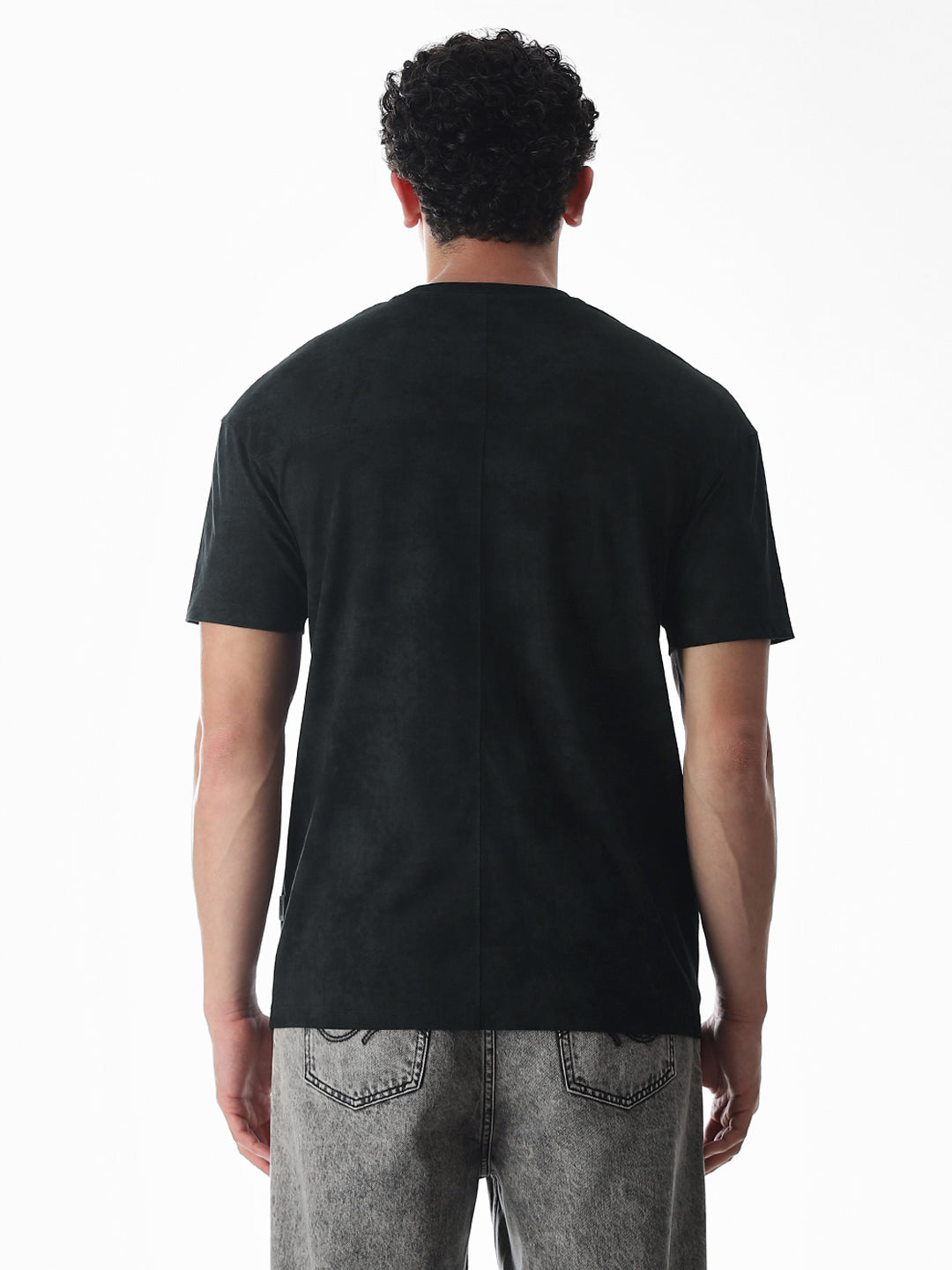 Black Cotton Oversized T-shirt