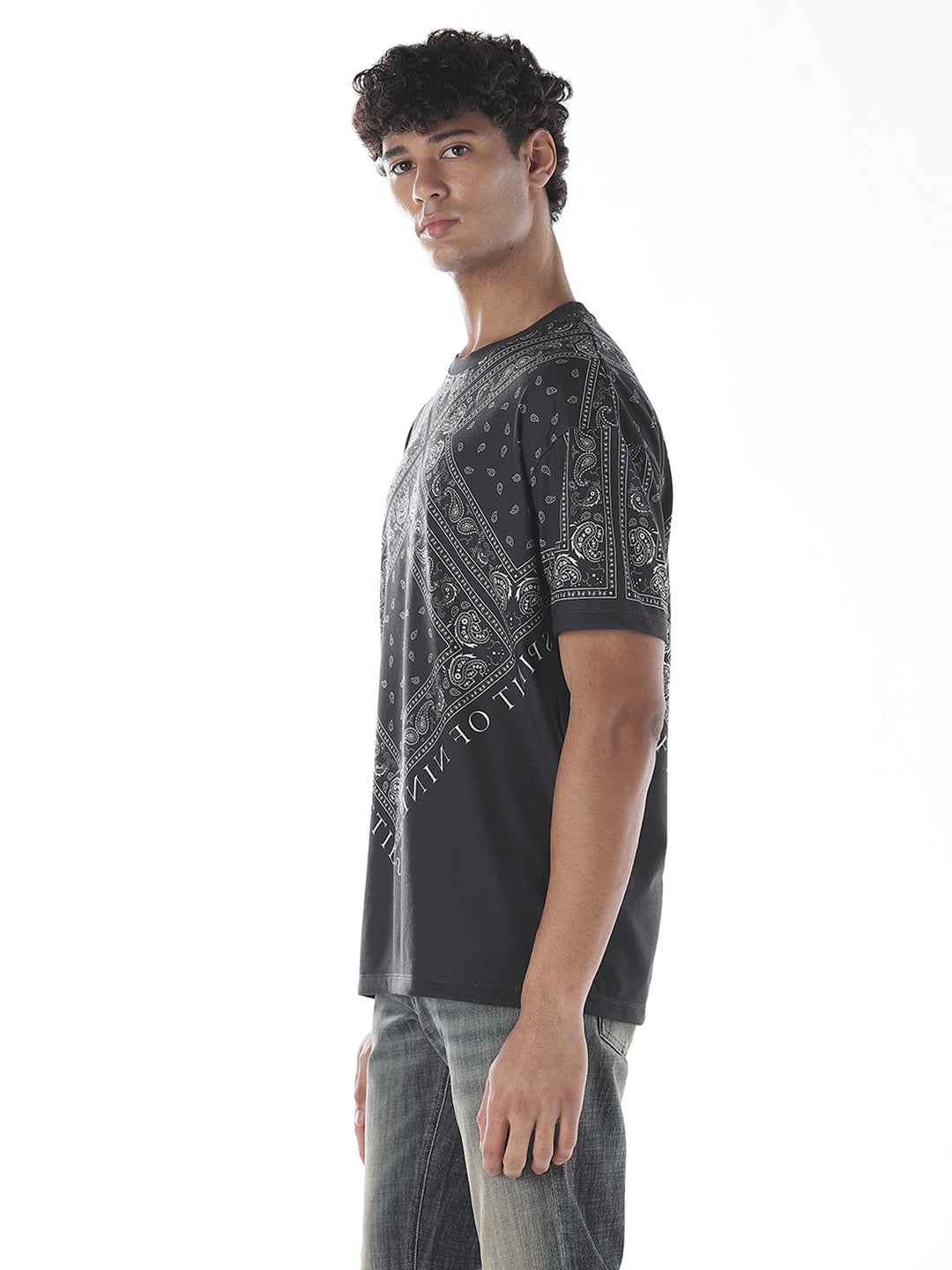 Printed Crew Neck Oversized T-shirt