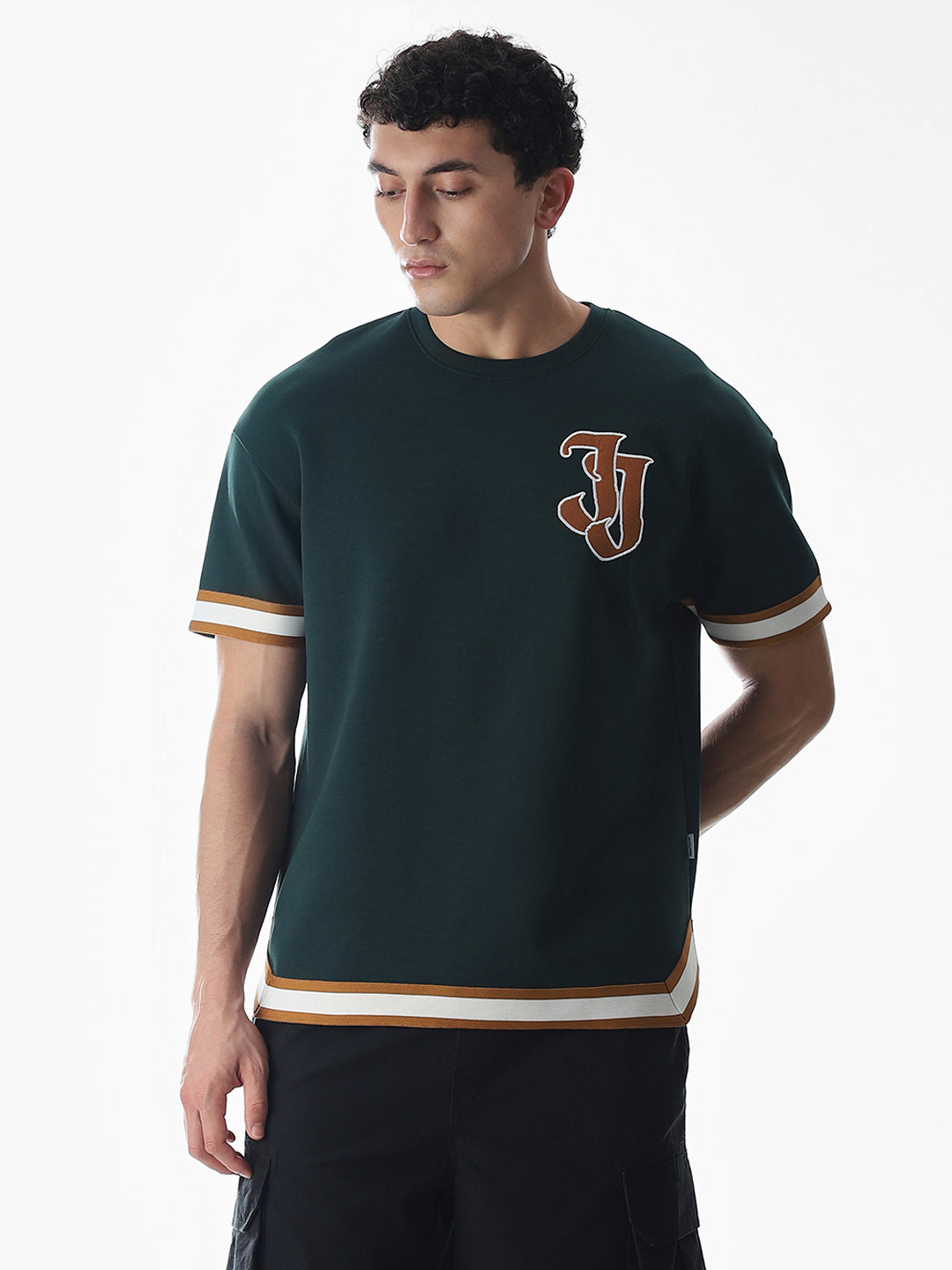 Green Varsity Drop Shoulder T-shirt