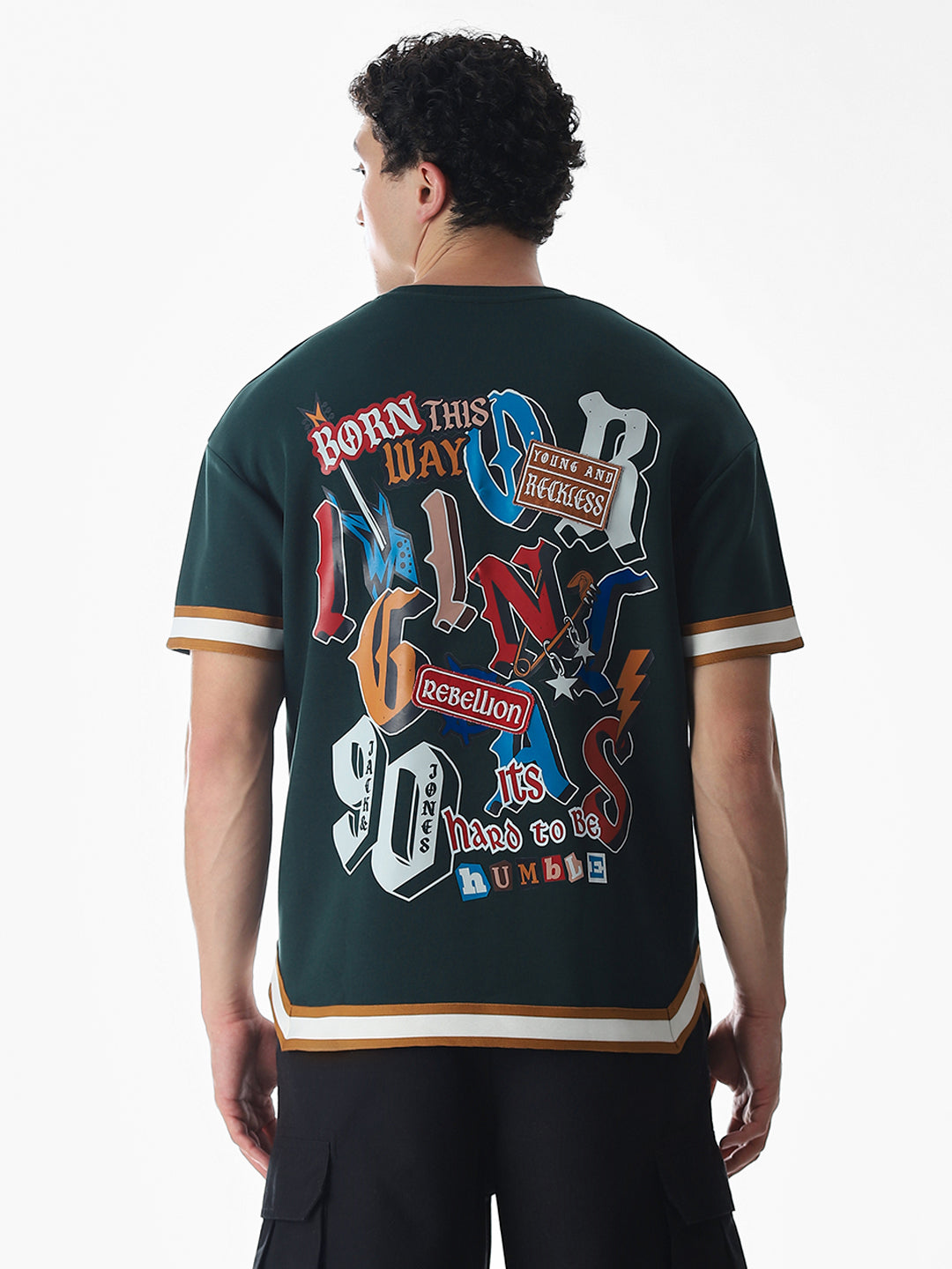 Green Varsity Drop Shoulder T-shirt