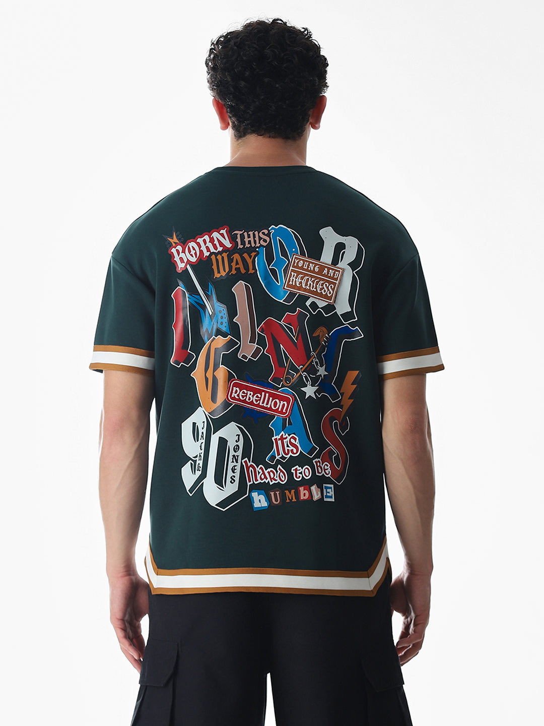 Green Varsity Drop Shoulder T-shirt