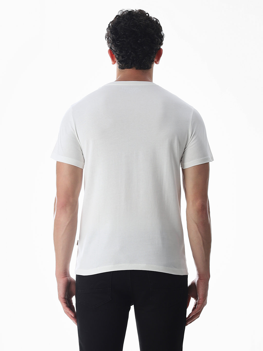 White Printed Cotton T-shirt