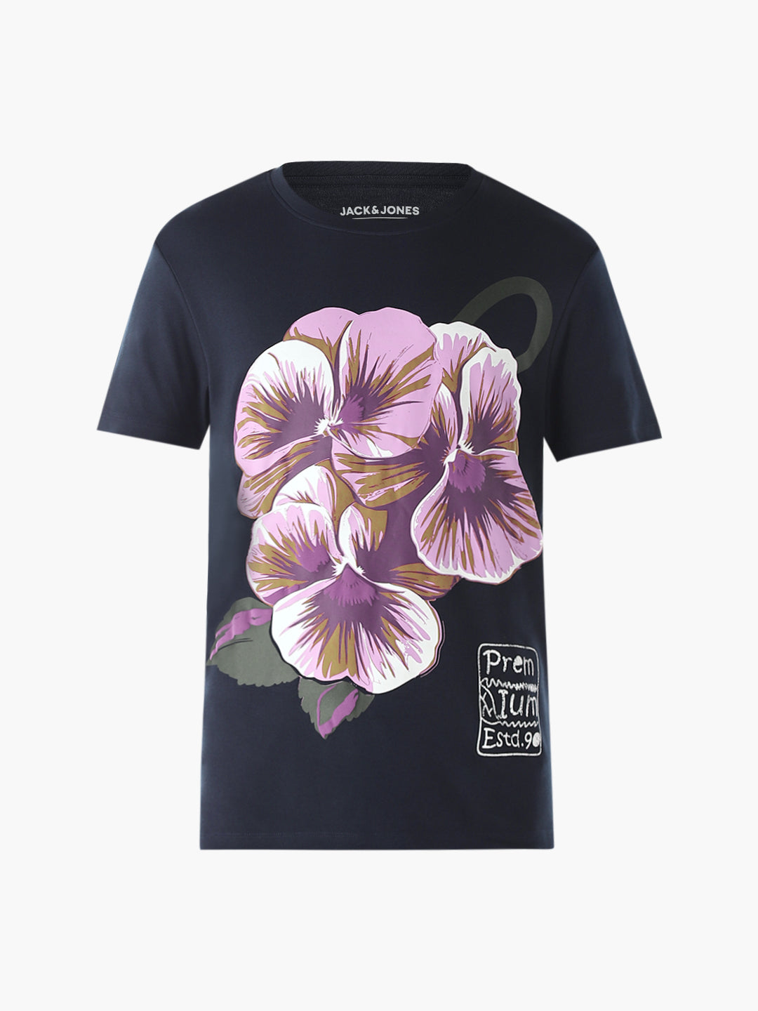 Navy Blue Printed T-shirt