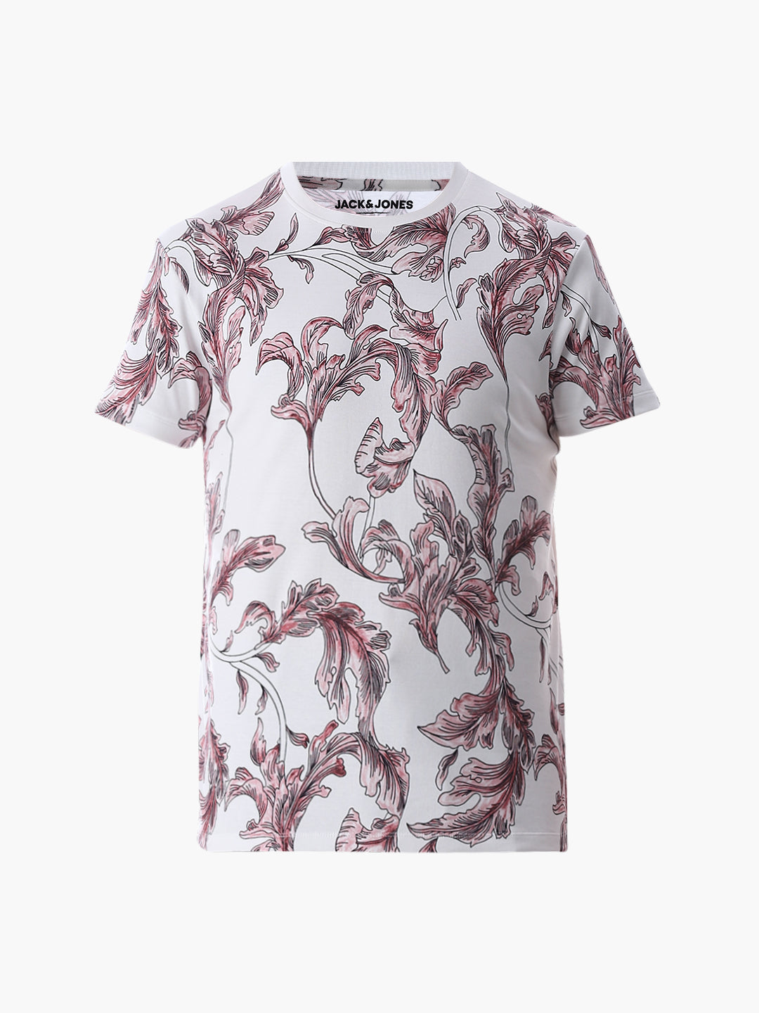 White Printed Cotton T-shirt