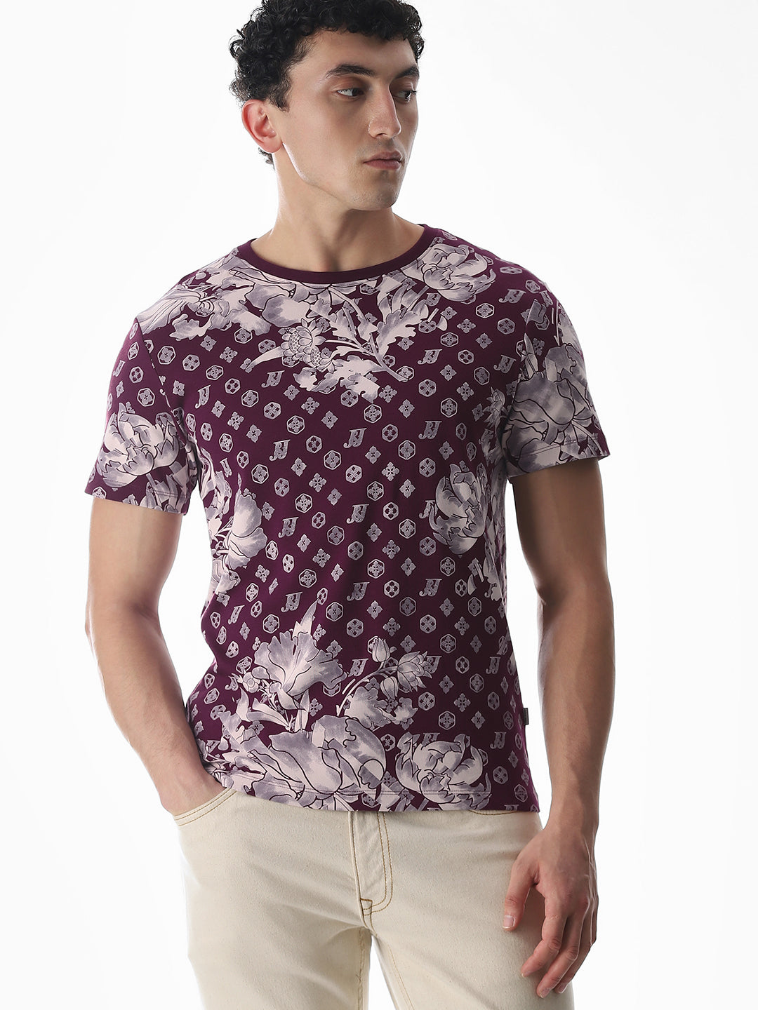 Wine Abstract Print T-shirt