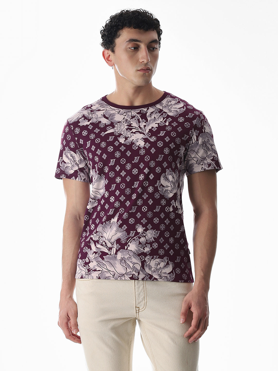 Wine Abstract Print T-shirt