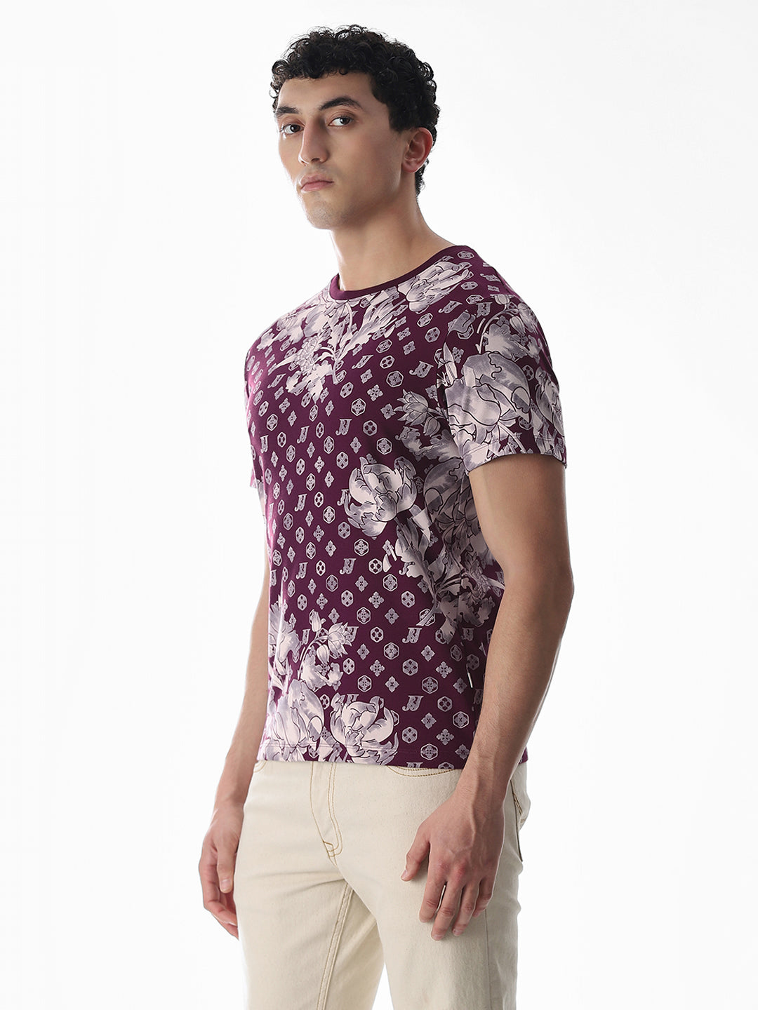 Wine Abstract Print T-shirt