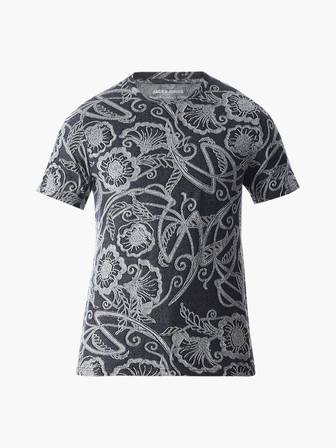 Jacquard Printed Cotton T-shirt