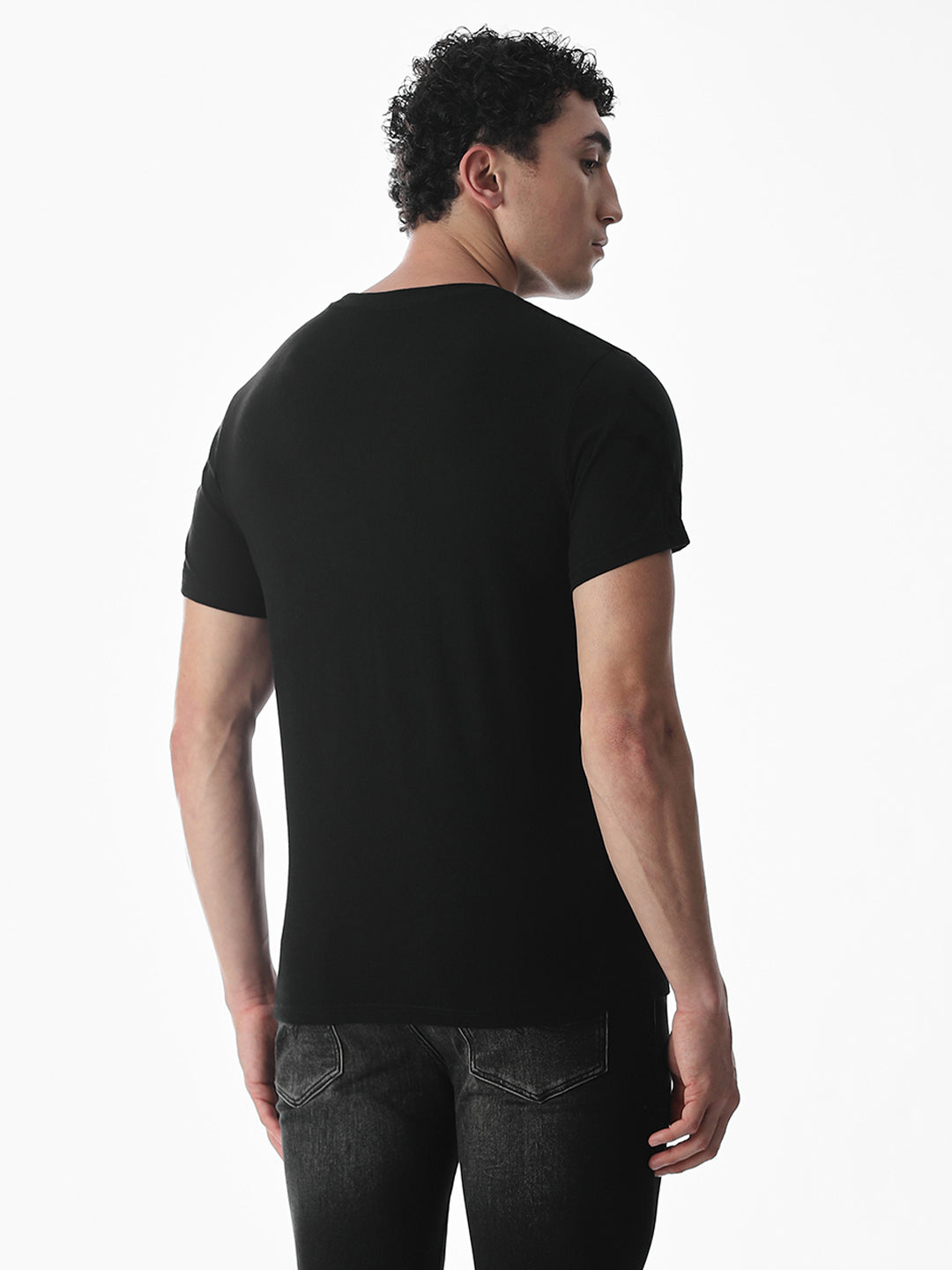 Flock Print Cotton T-shirt