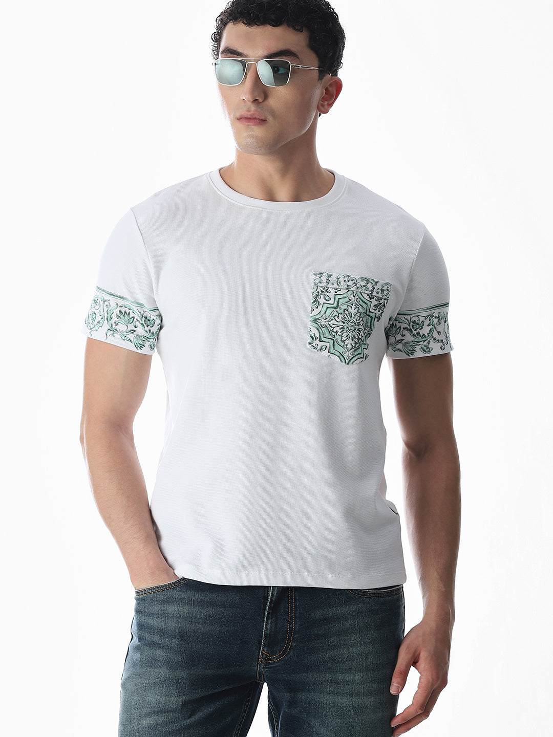 Printed Pocket Cotton T-shirt