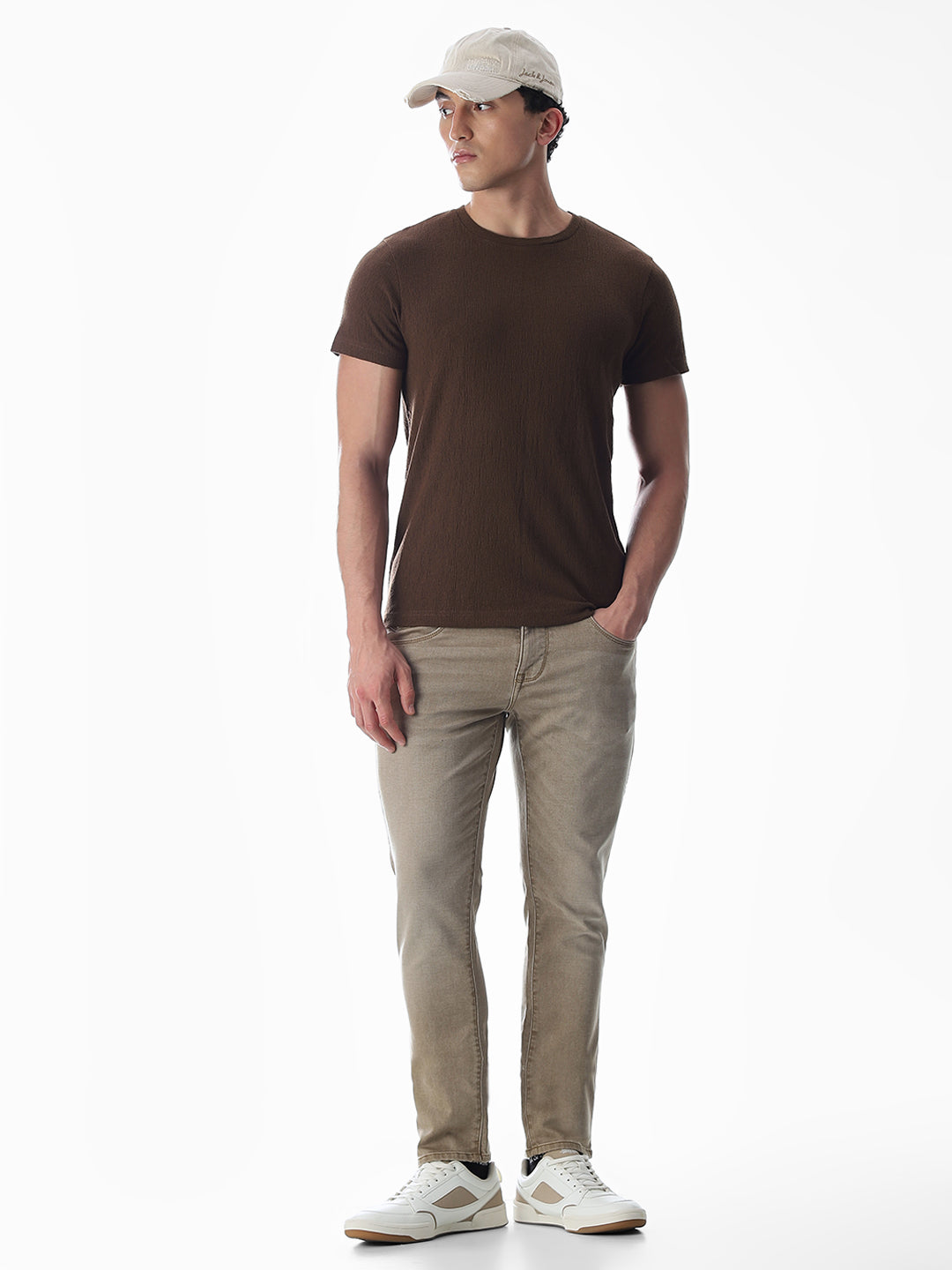 Dark Brown Crew Neck T-shirt