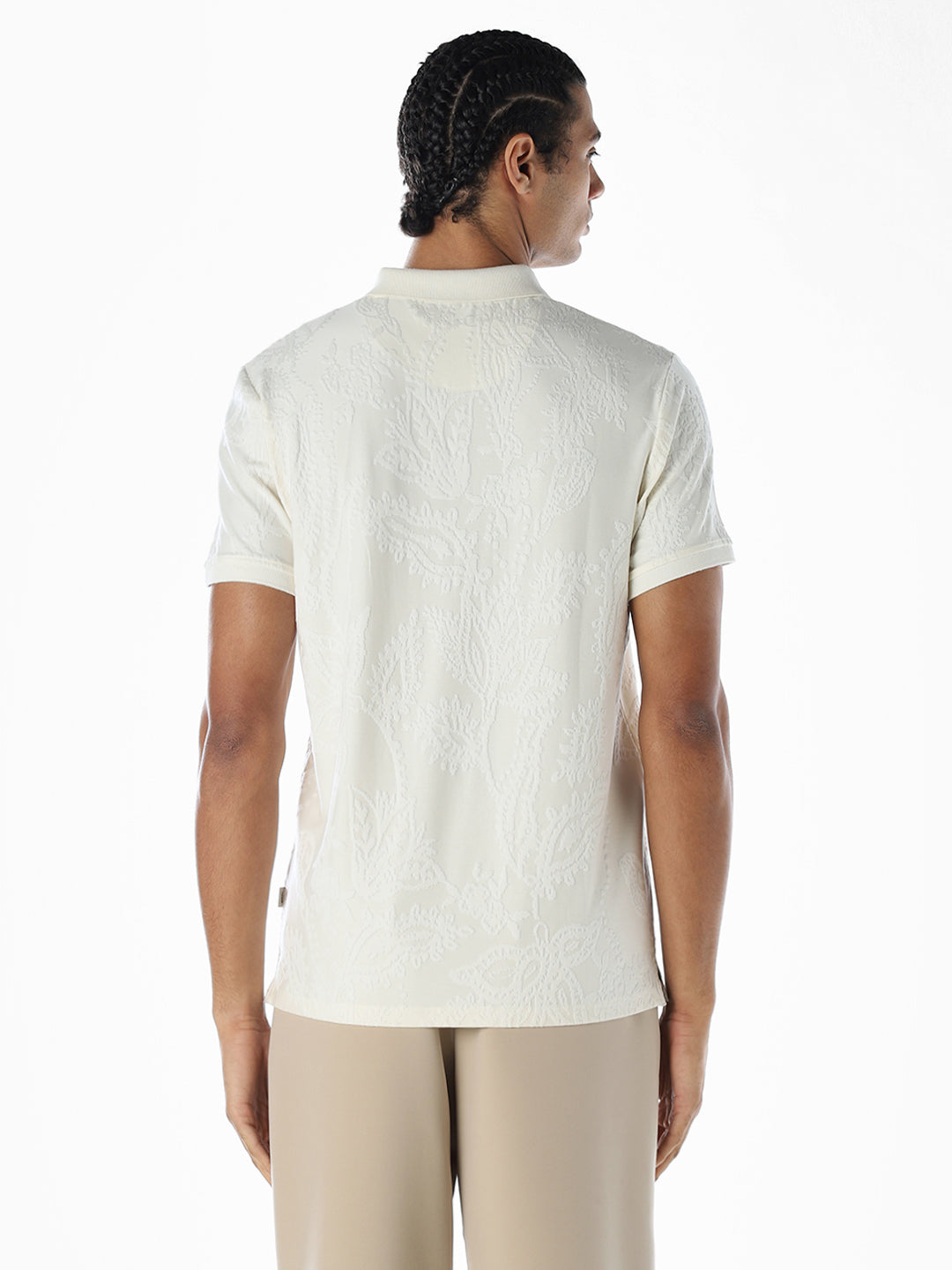 Jacquard Cotton Polo