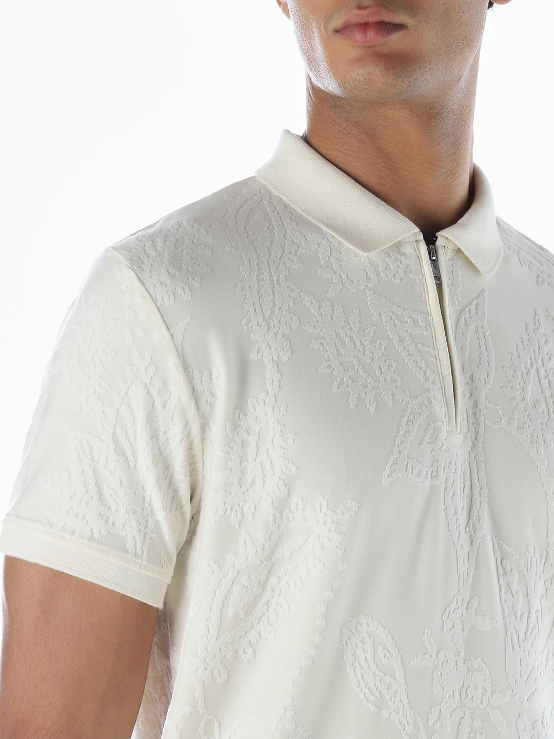 Jacquard Cotton Polo