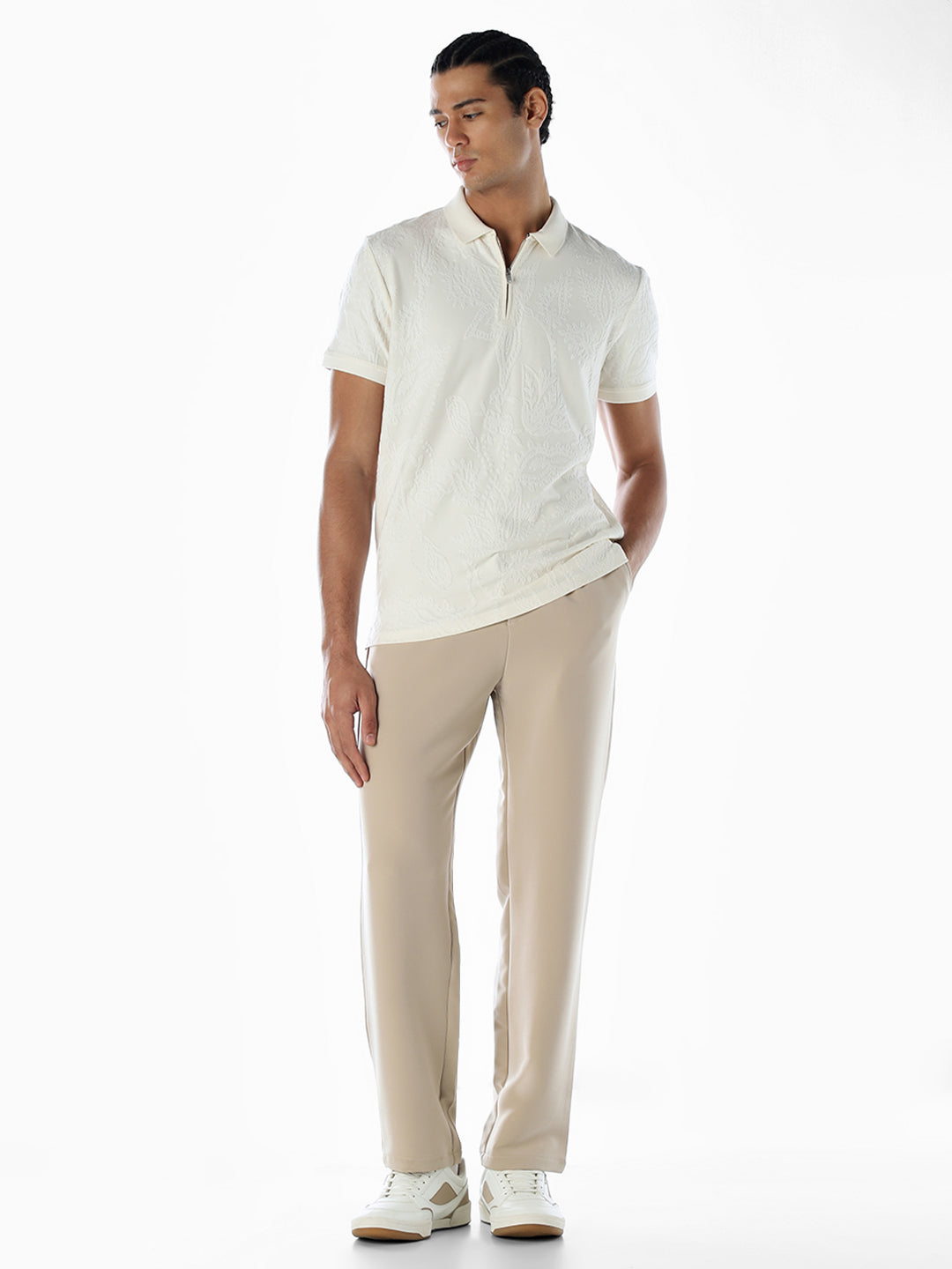 Jacquard Cotton Polo
