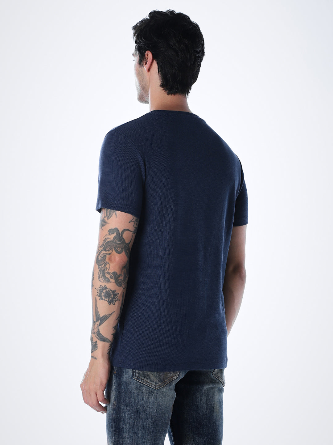 Jacquard Print Pocket T-shirt