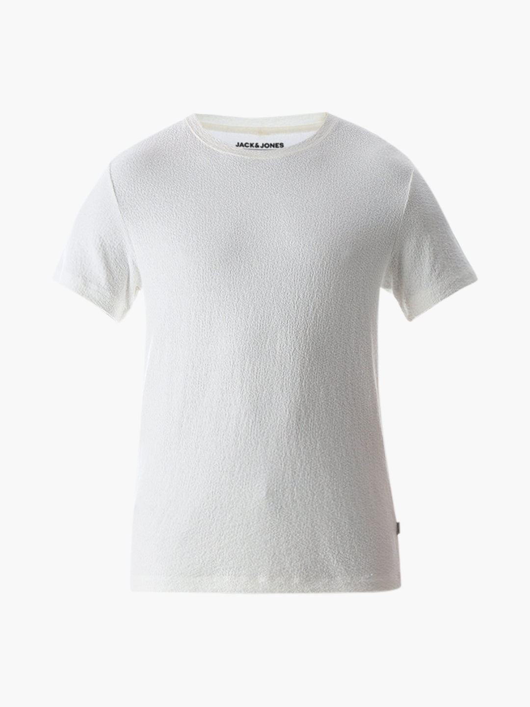 White Cotton Crew Neck T-shirt
