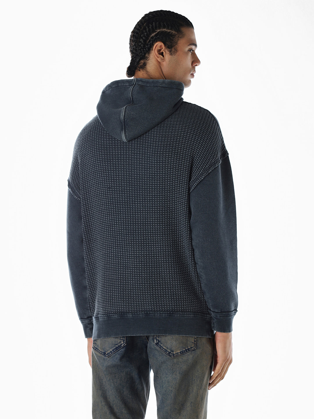 Cut & Sew Hooded Sweatshirt