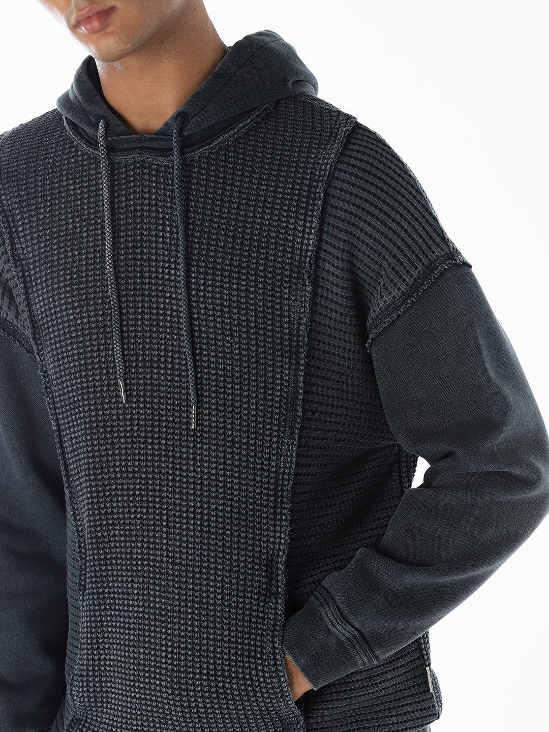 Cut & Sew Hooded Sweatshirt