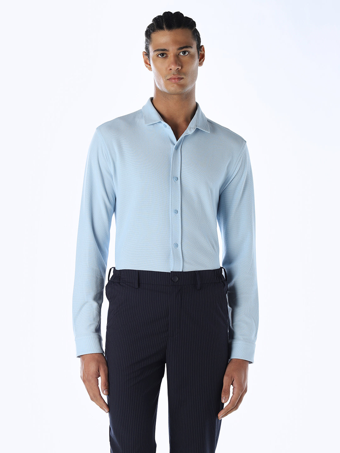 Knitted Slim Fit Shirt