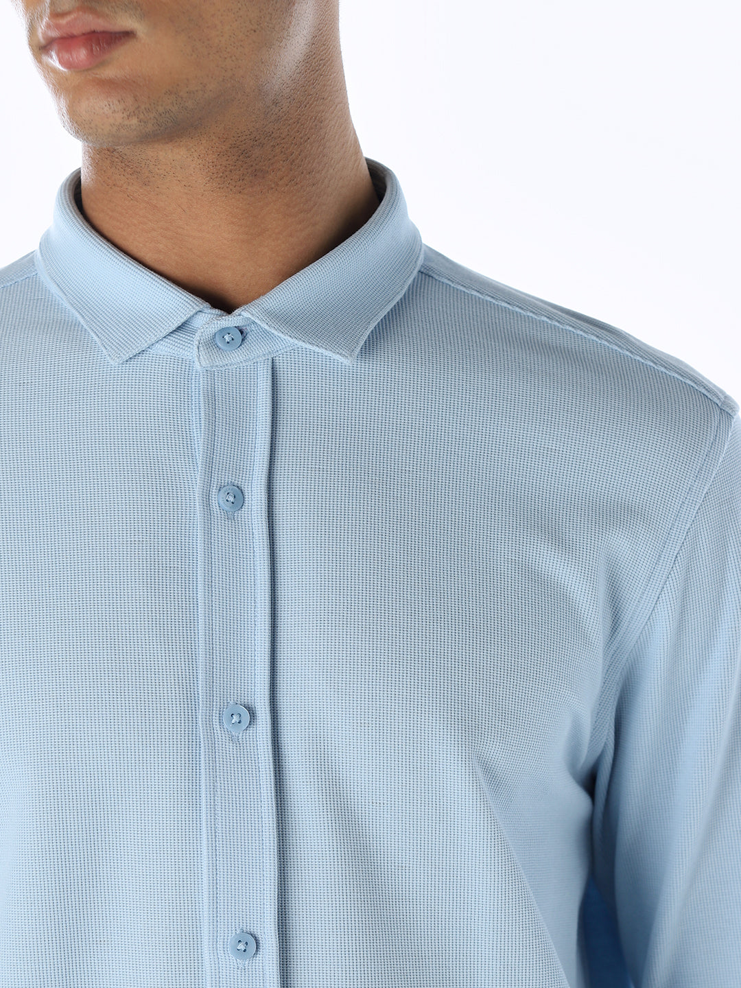 Knitted Slim Fit Shirt