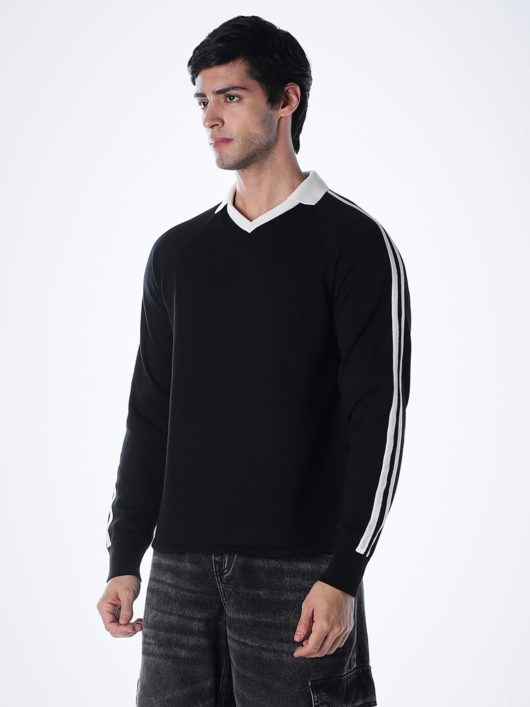 Black Contrast Tipping Cotton Polo