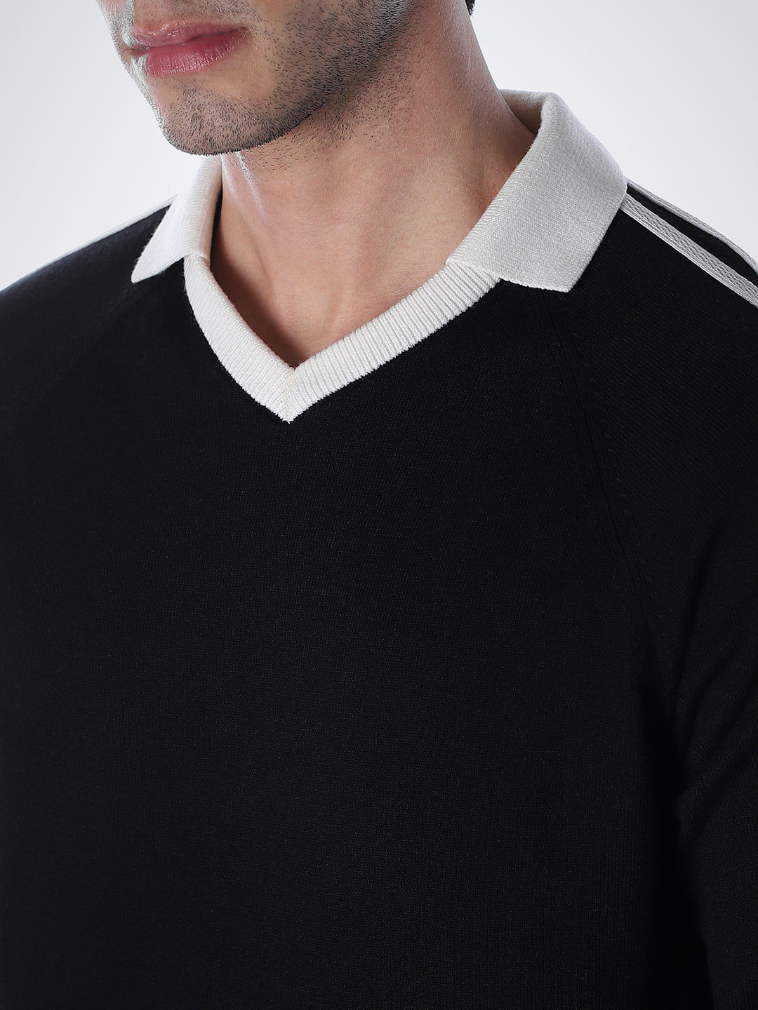 Black Contrast Tipping Cotton Polo