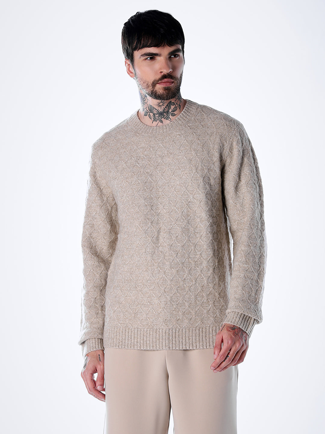 Structured Crew Neck Pullover