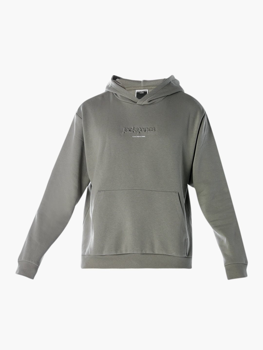 Embossed Text Hoodie - Green